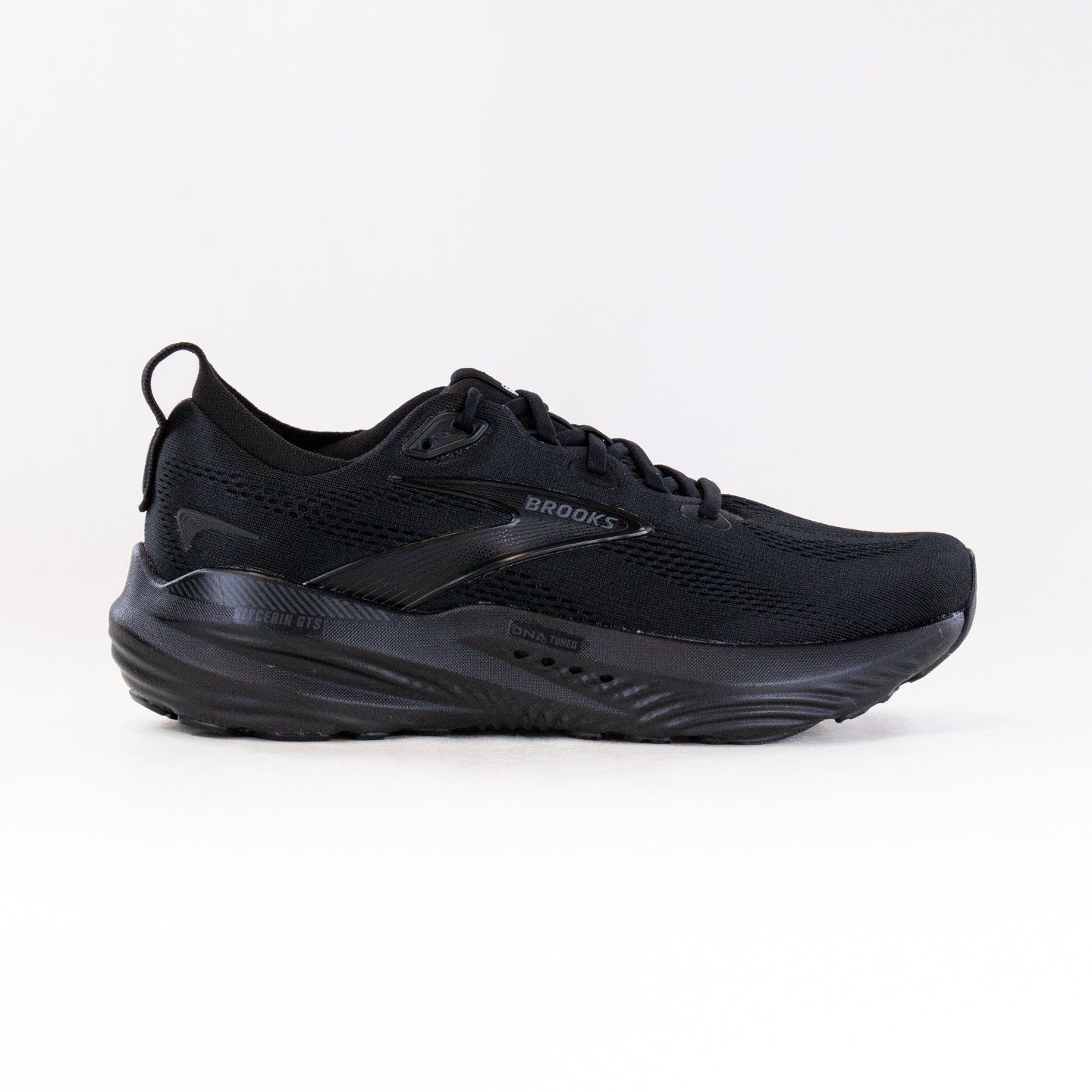 Men's Brooks Glycerin GTS 22 Running Shoes in Classic Black Color
