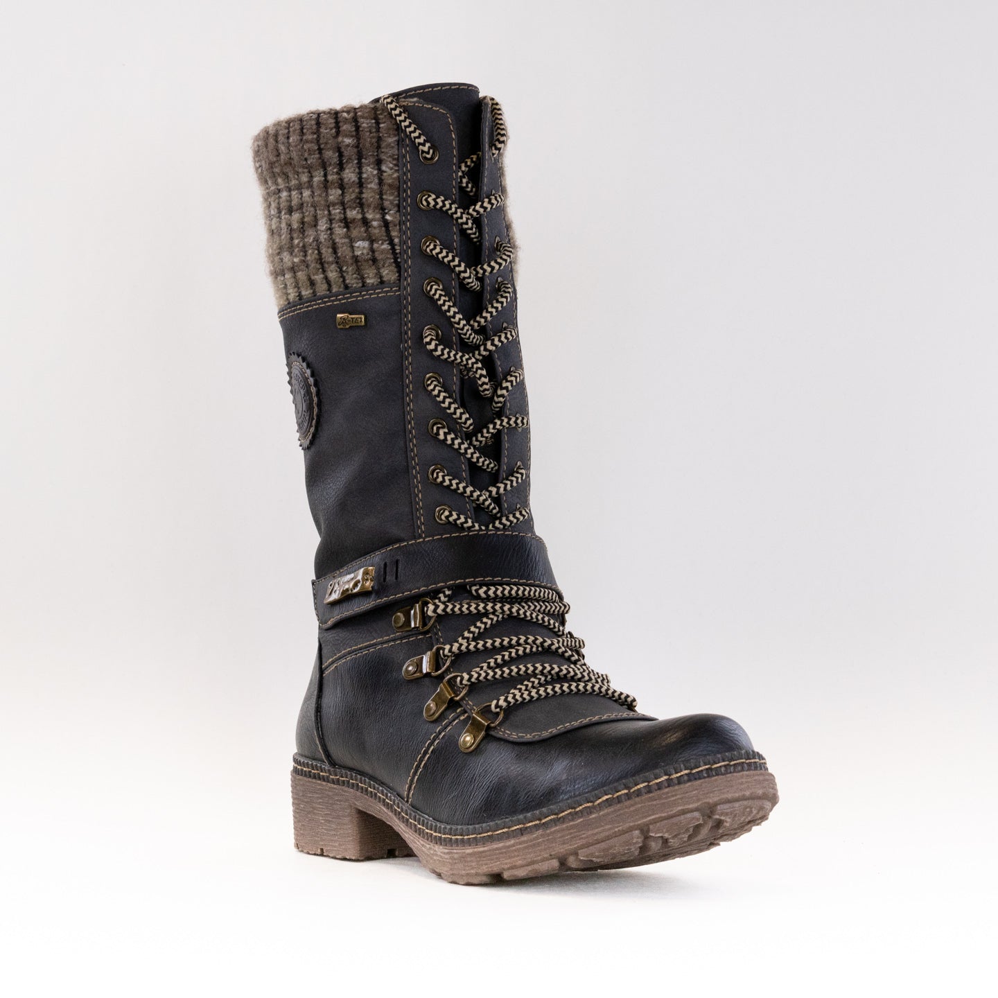 Women's Spring Step Ababi Black Water-Resistant Hiking Boots