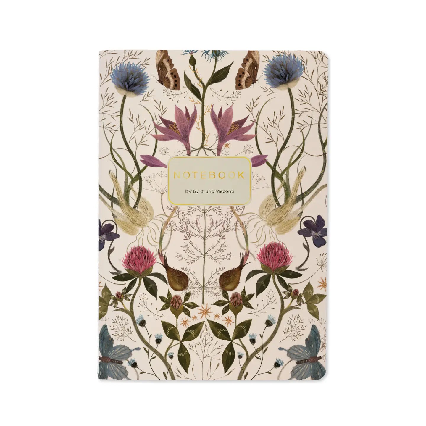 Bruno Visconti's BV Symmetrical Floral Design Notebook for Stylish Note - taking