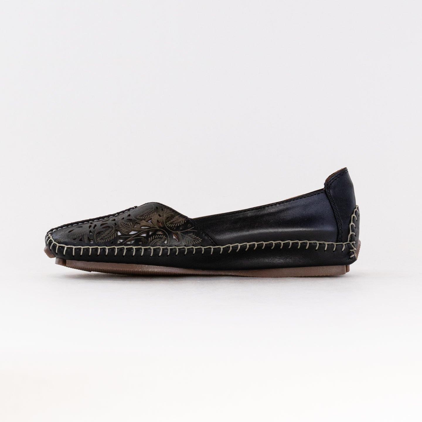 Women's Pikolinos Jerez 578-4976 Black Calfskin Leather Loafers