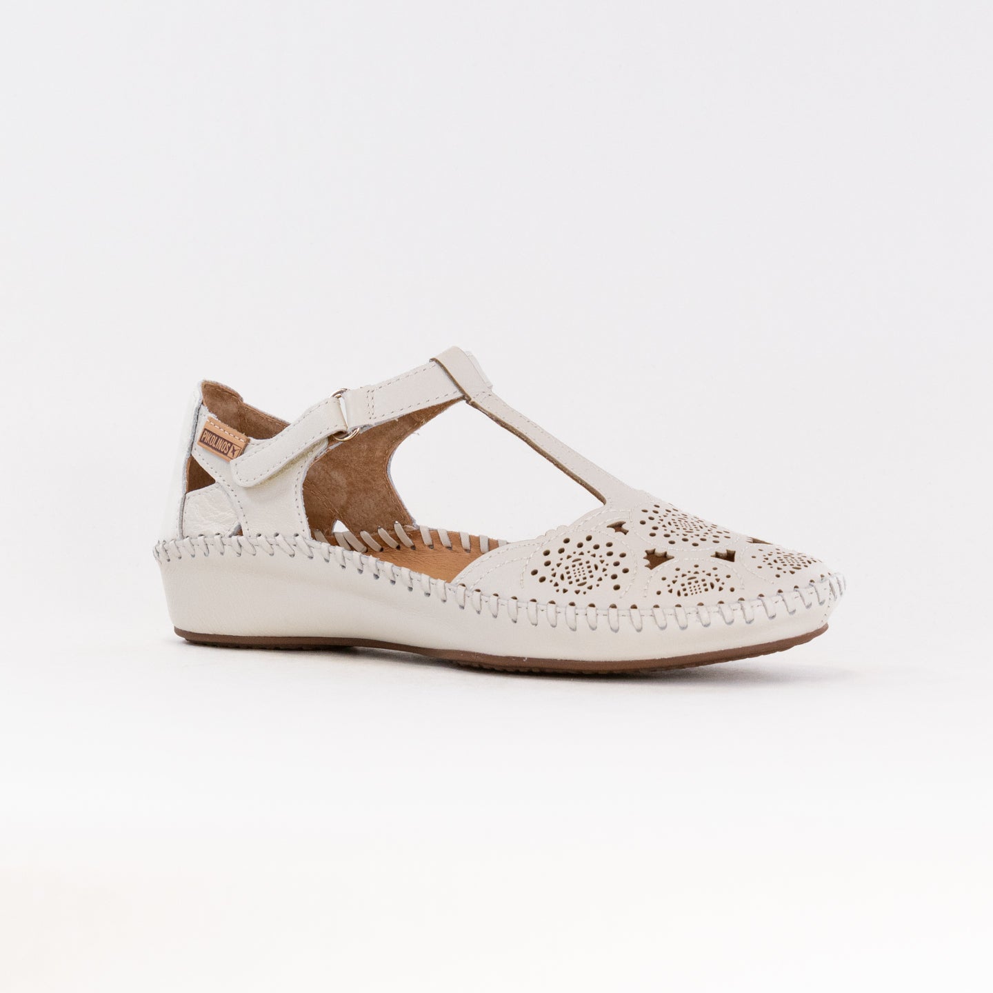 Pikolinos Women's P. Vallarta 655 - 0734 Sandals in Cream - Colored Calfskin Leather