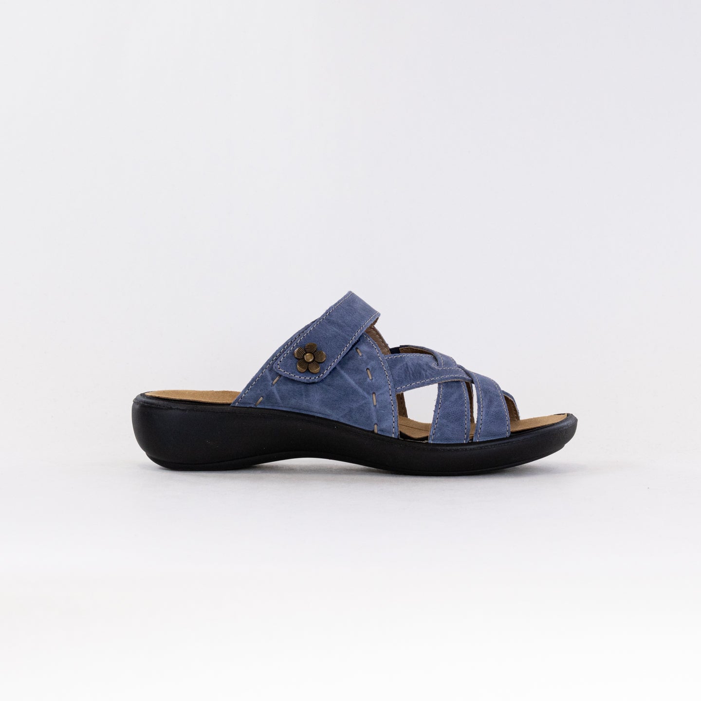 Women's Dark Blue Romika Ibiza 99 Stylish Slide Sandals