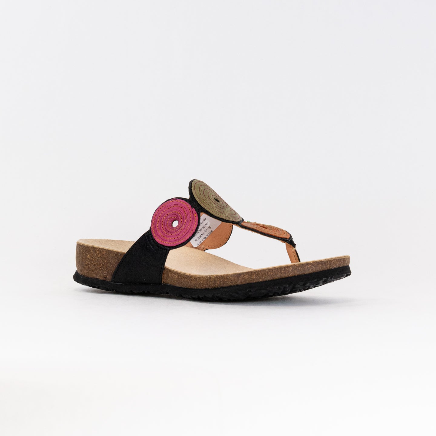 Black Combo Women's Think Julia 372 Sandals with Sustainable Design