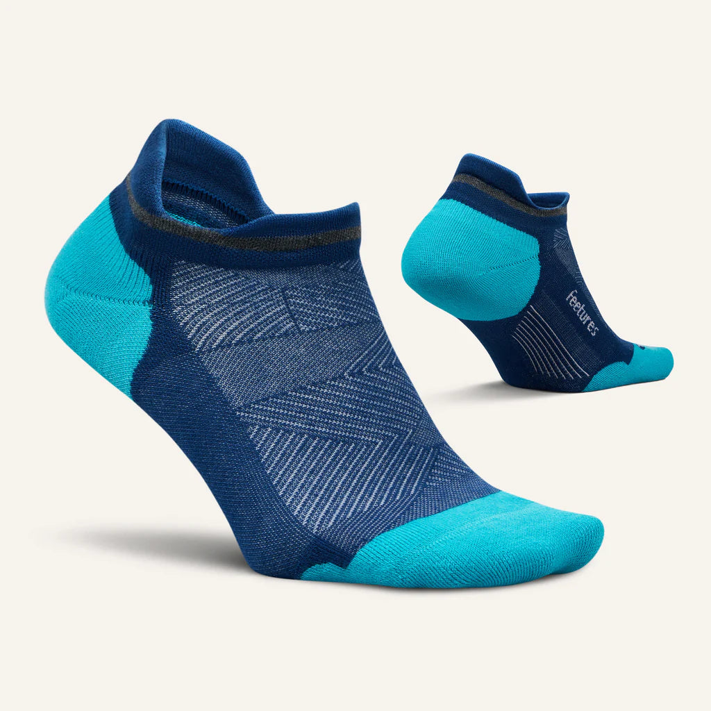 Feetures Elite Maximum Cushion No Show Tab Socks - Nitro Navy Color