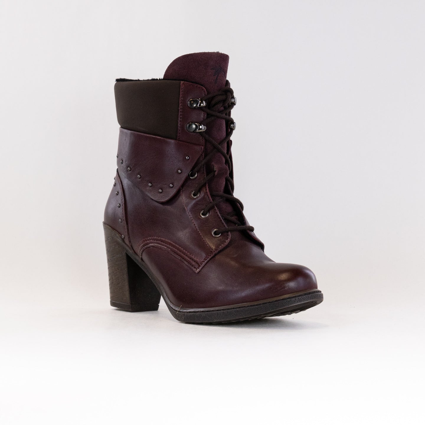 Wine-colored Women's Dromedaris Gilly Lace-up Boots