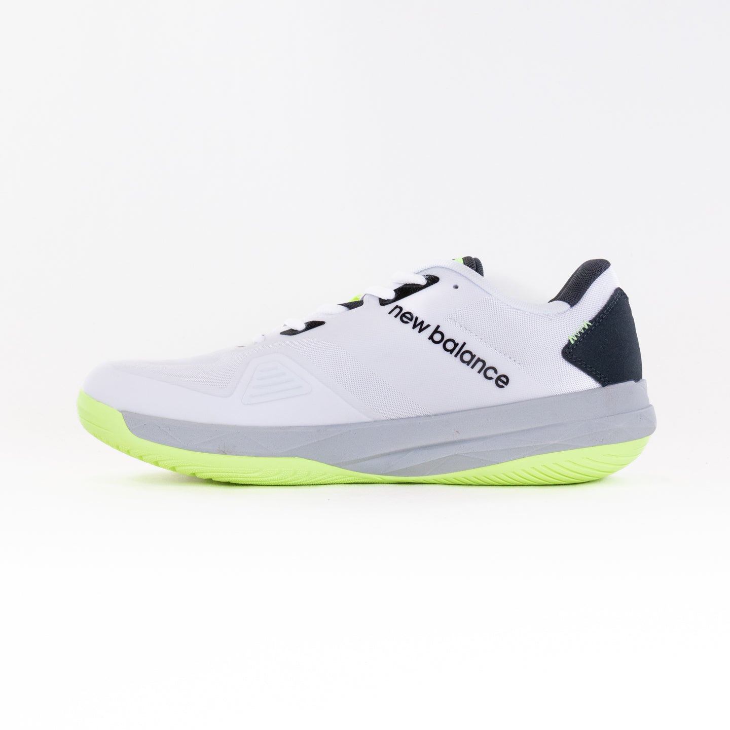 Men's New Balance White-Green Tennis Shoes for Hard Courts