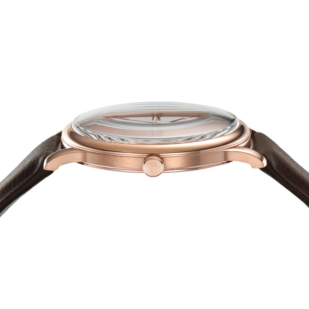 Emporio Armani Men's Minimalistic Leather Wristwatch - Model AR11572