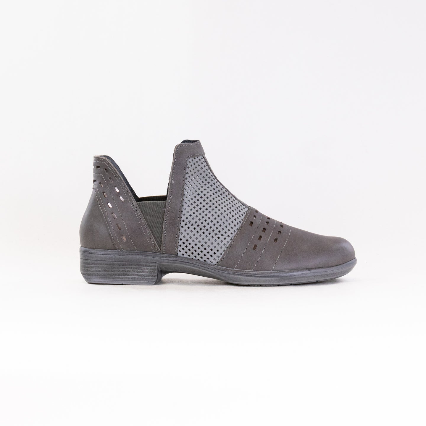 Naot Women's Rivotra Ankle Boots in Misty Gray Leather