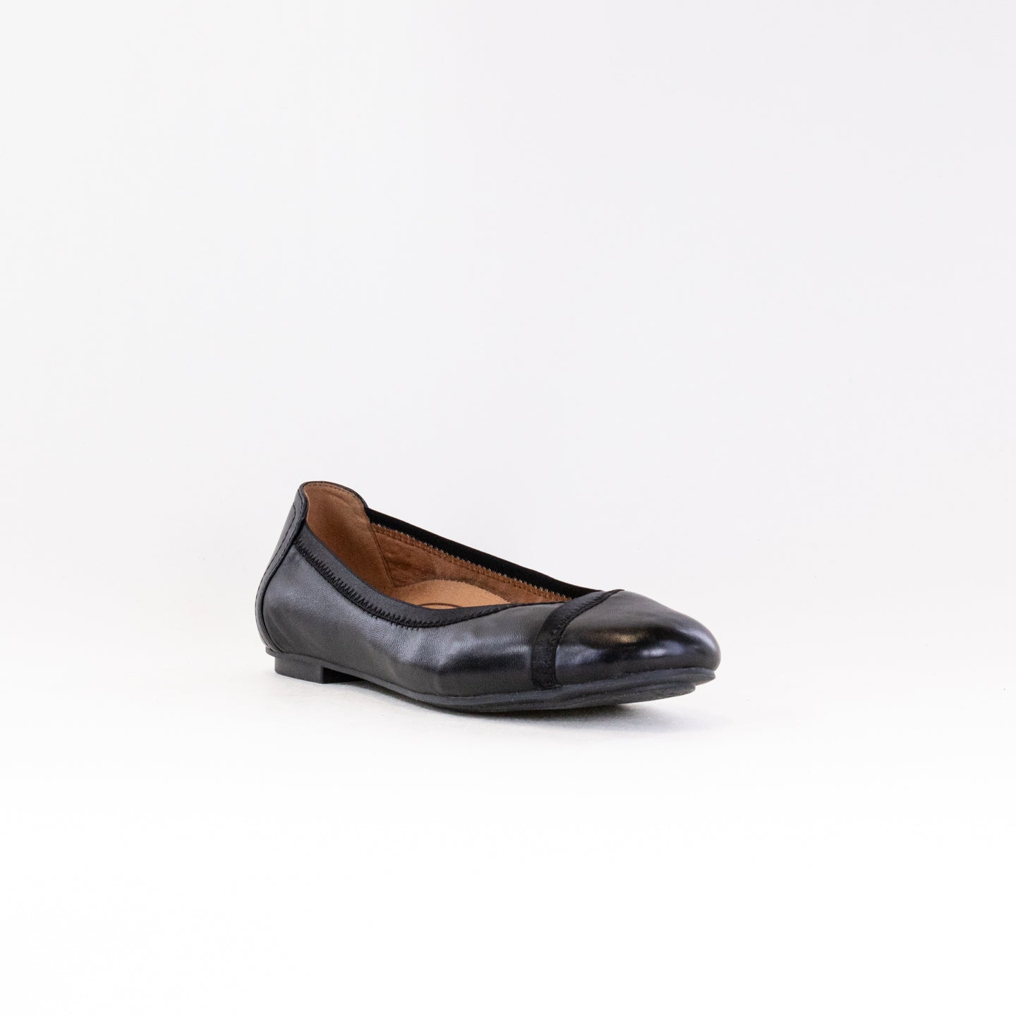 Women's Vionic Caroll Black Ballet Flats with Luxe Details
