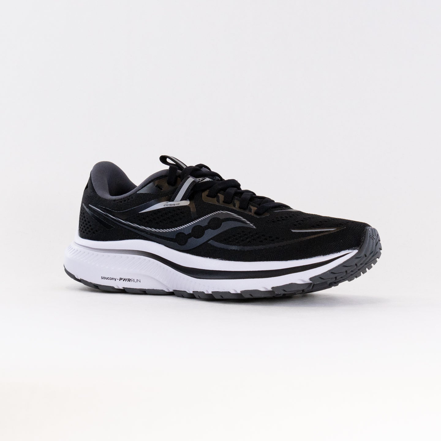 Women's Saucony Omni 21 Running Shoes - Classic Black/White
