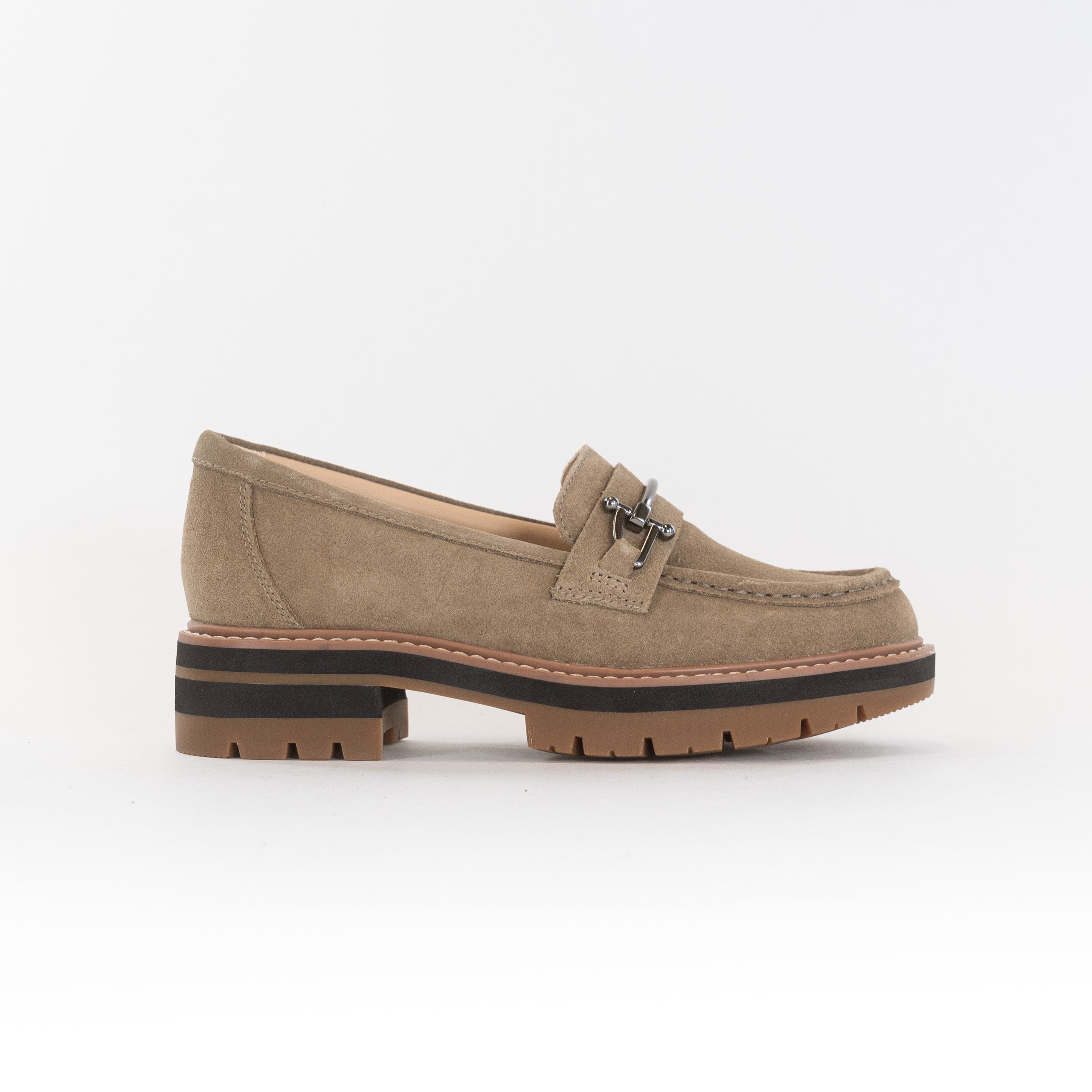 Clark’s Women’s Orianna Bit Loafers in Dark Sand Suede