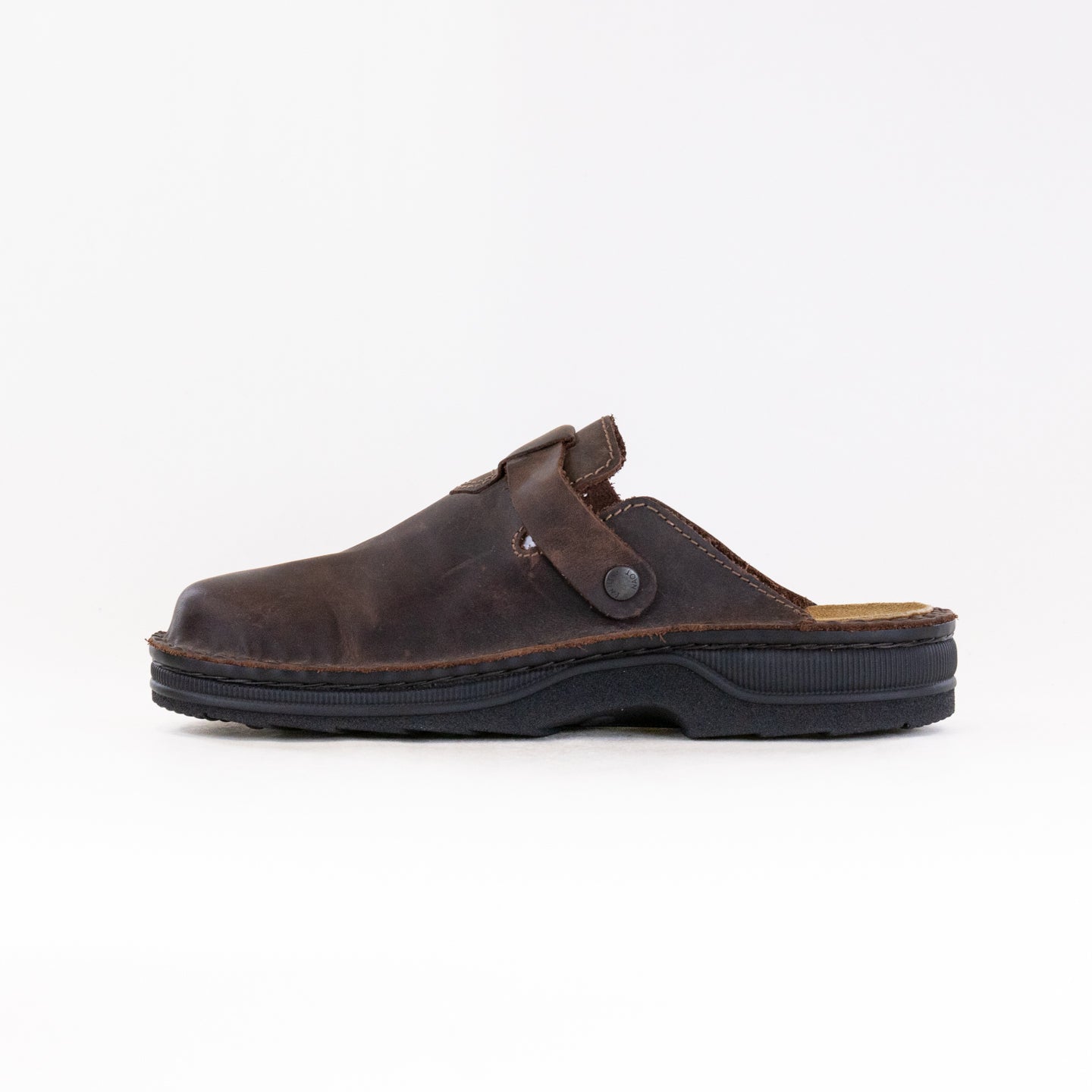 Men's Naot Fiord Clogs in Crazy Horse Leather with Adjustable Buckle