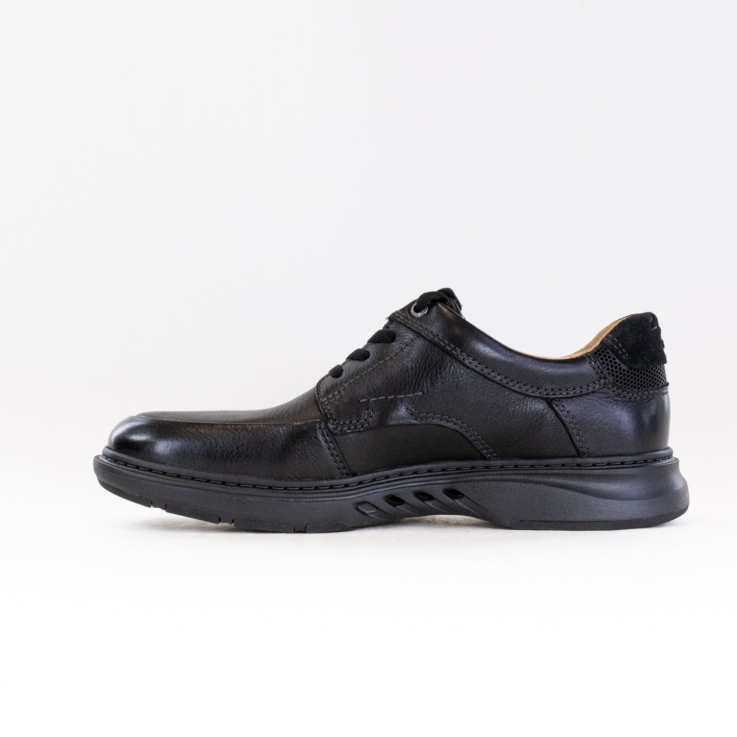 Clark's Men's Un Briley Lace-up Casual Shoes - Classic Black Leather