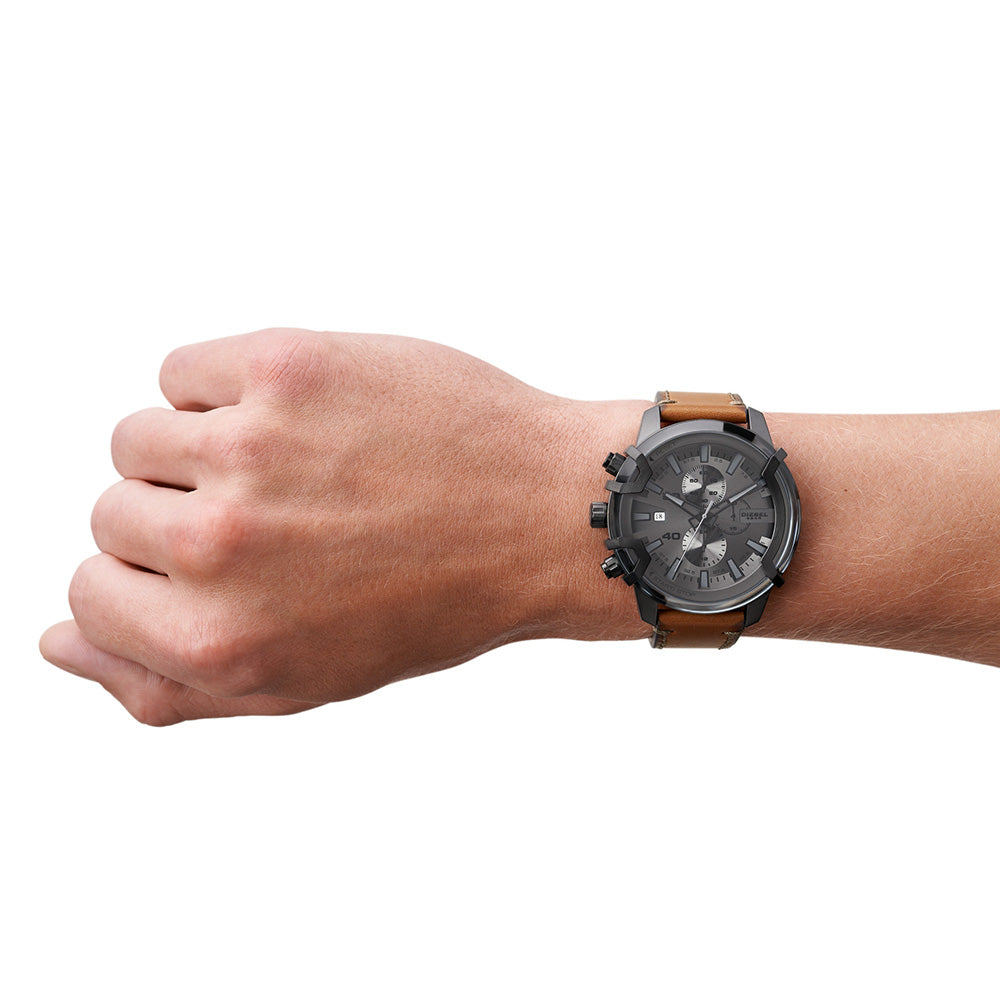 Diesel DZ4569 Griffed Gunmetal Grey Chronograph Watch for Men