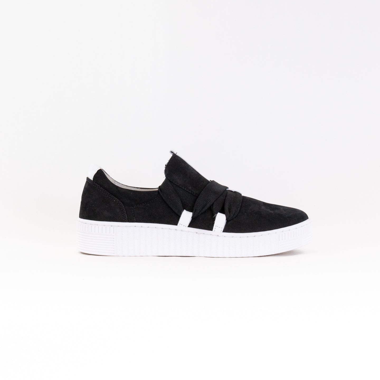 Gabor A1 Black Women's Casual Nubuck Sneaker with Comfort Insoles