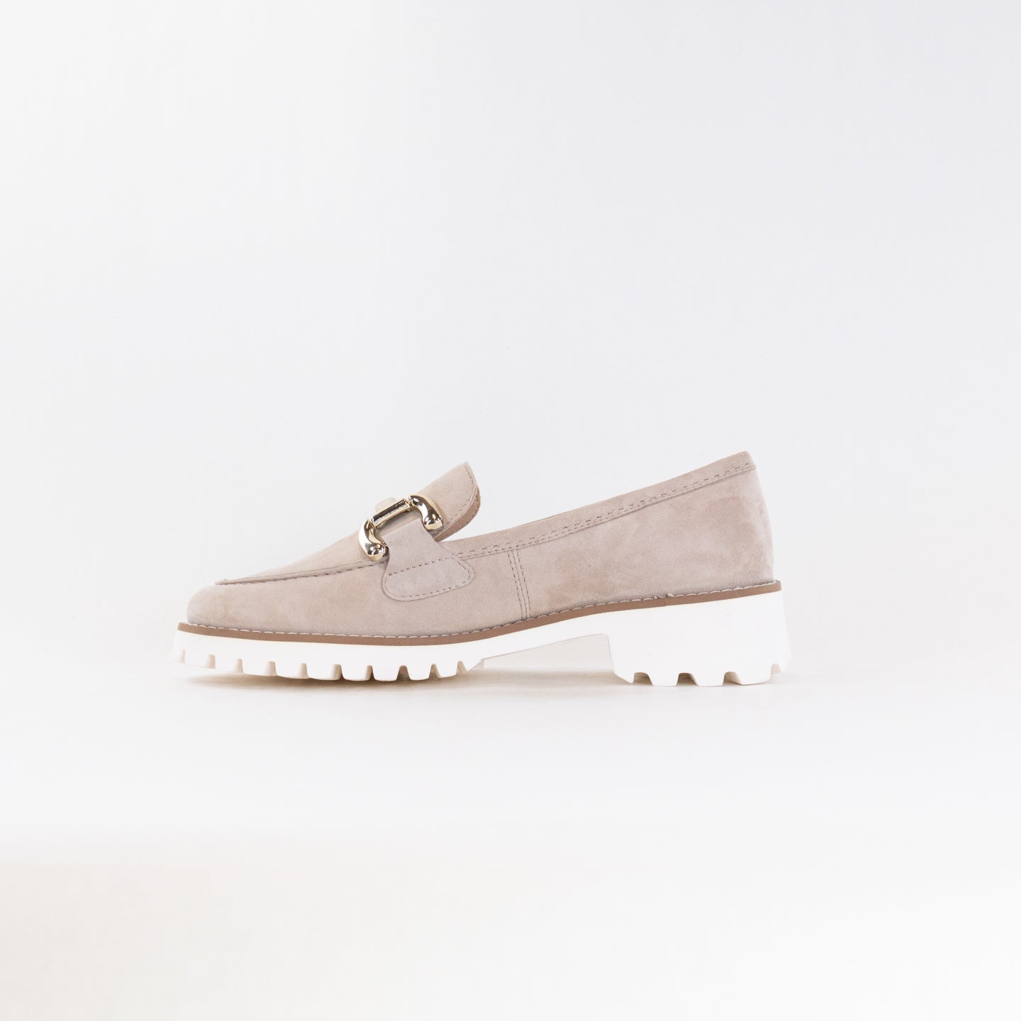 Women's Sand-colored Ara Kent Kiana Buckle Fashionable Loafers