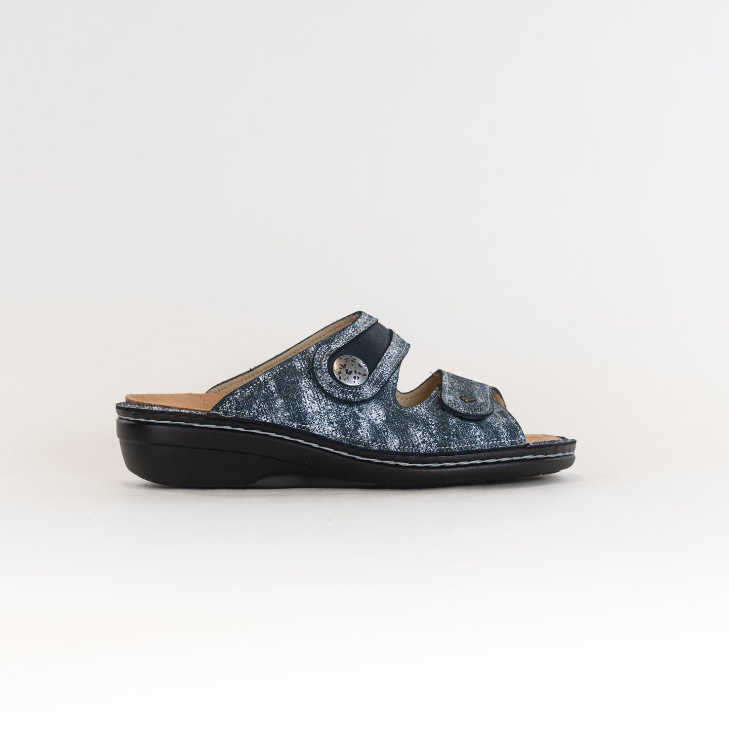 Finn Comfort Women's Mira Isotta Marine Adjustable Leather Sandals