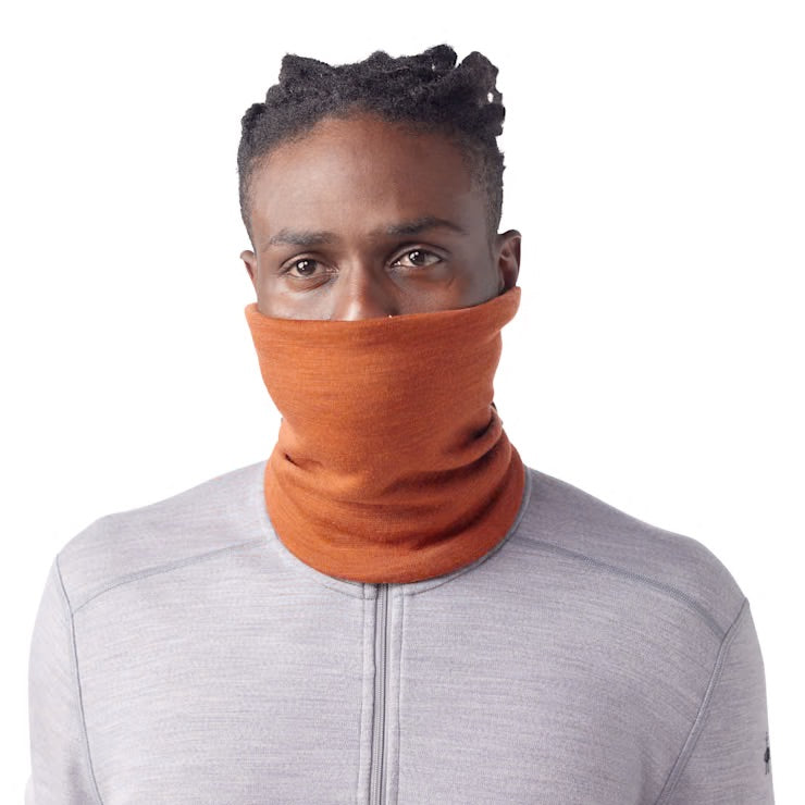 Smartwool Men's and Women's Reversible Thermal Merino Wool Neck Gaiter with Black Retro Design