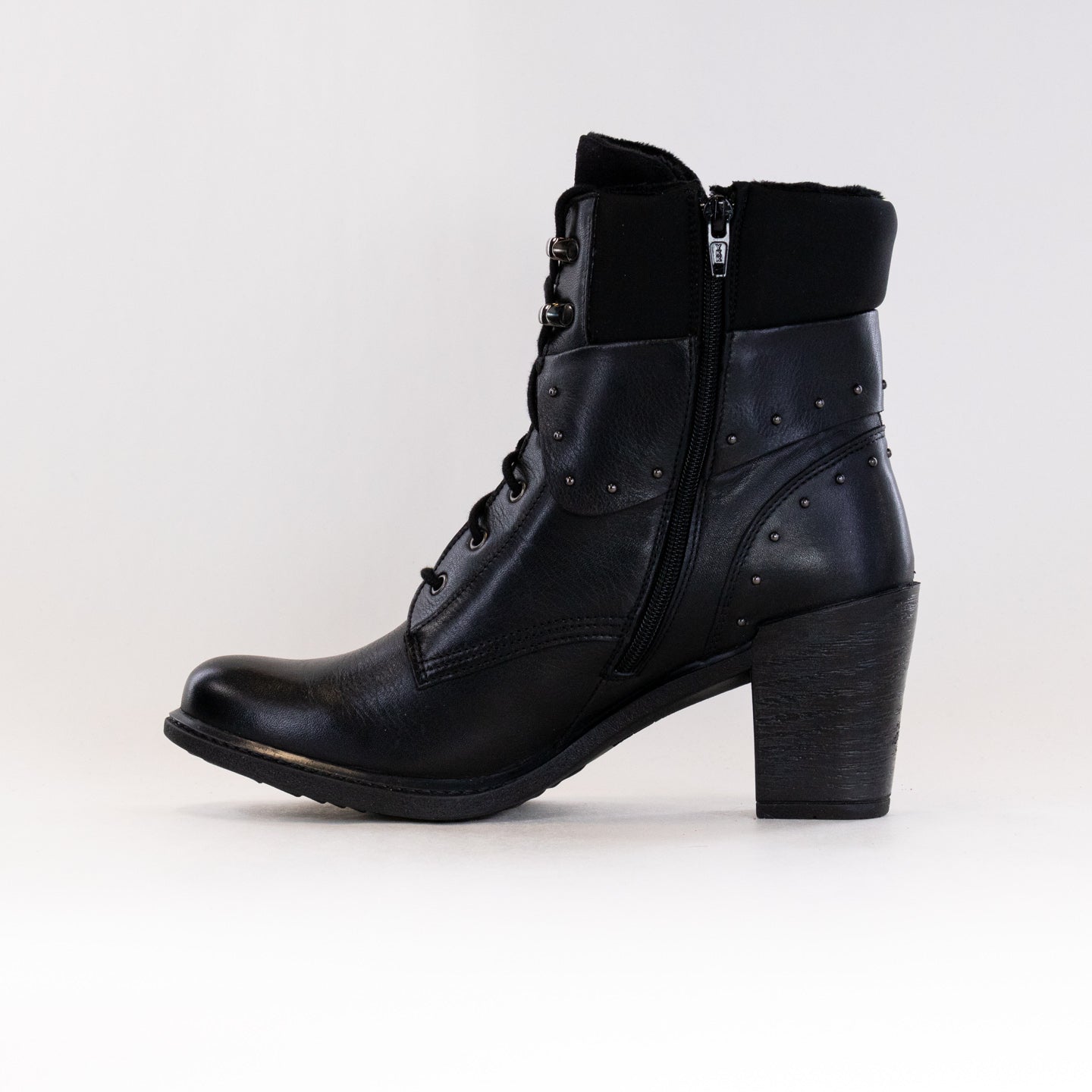 Stylish Black Women's Dromedaris Gilly Lace - Up Boots