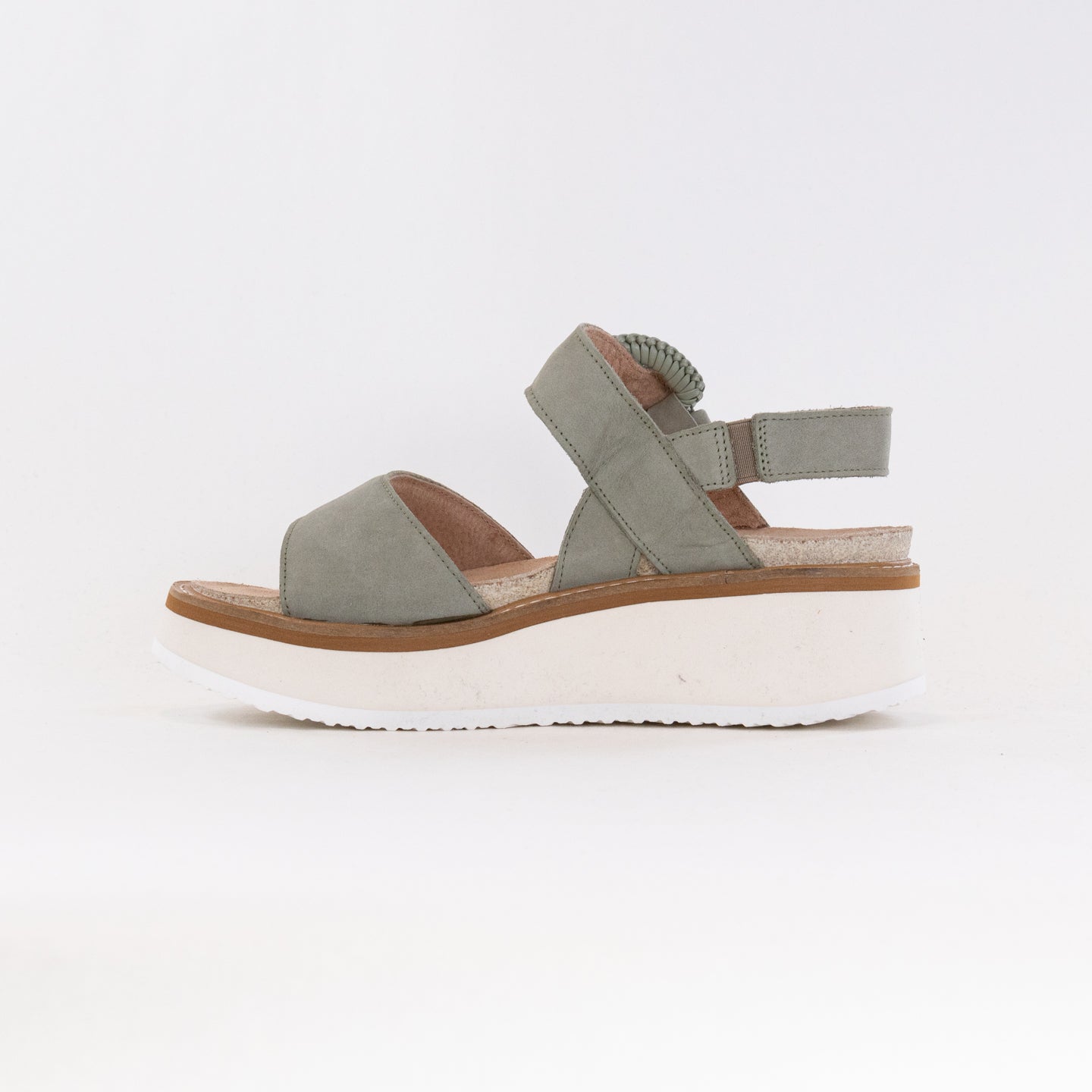 Naot Women's Crepe Platform Sandals in Sage Color