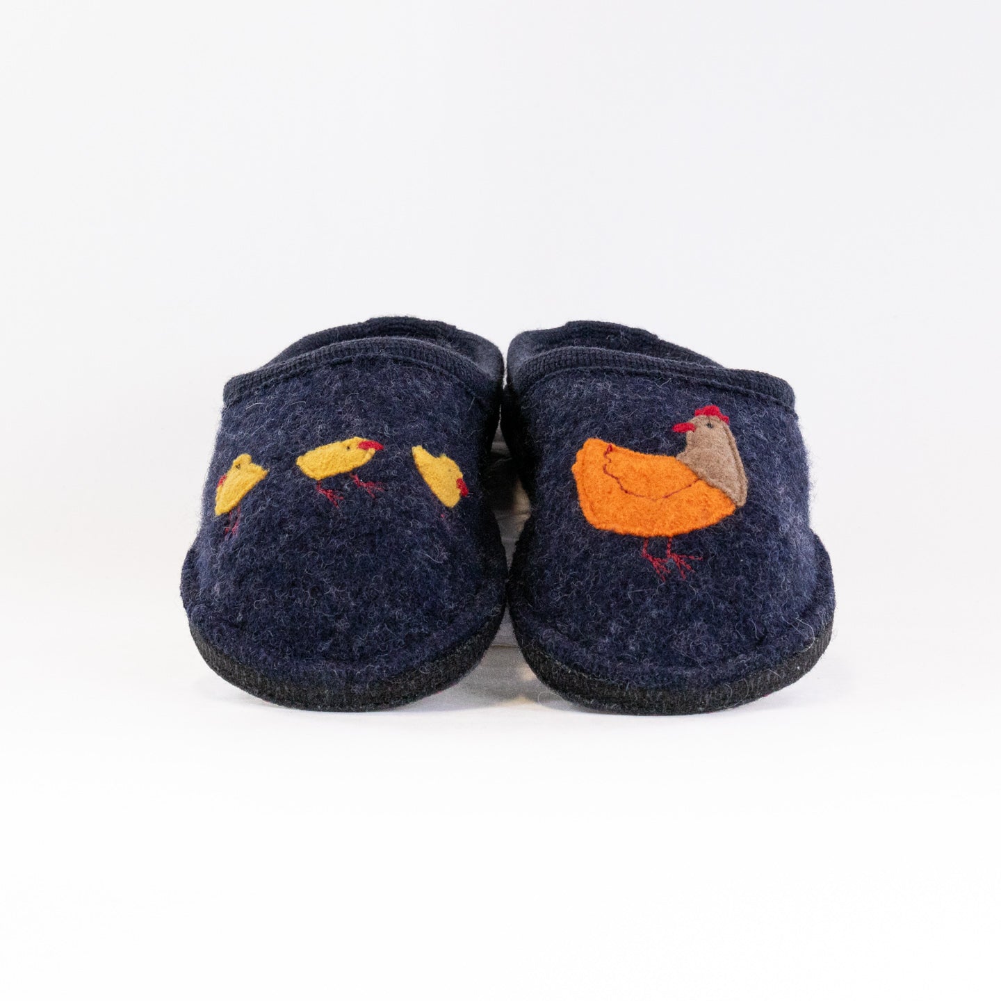 Haflinger Women's Gallina Slippers in Captain's Blue Color