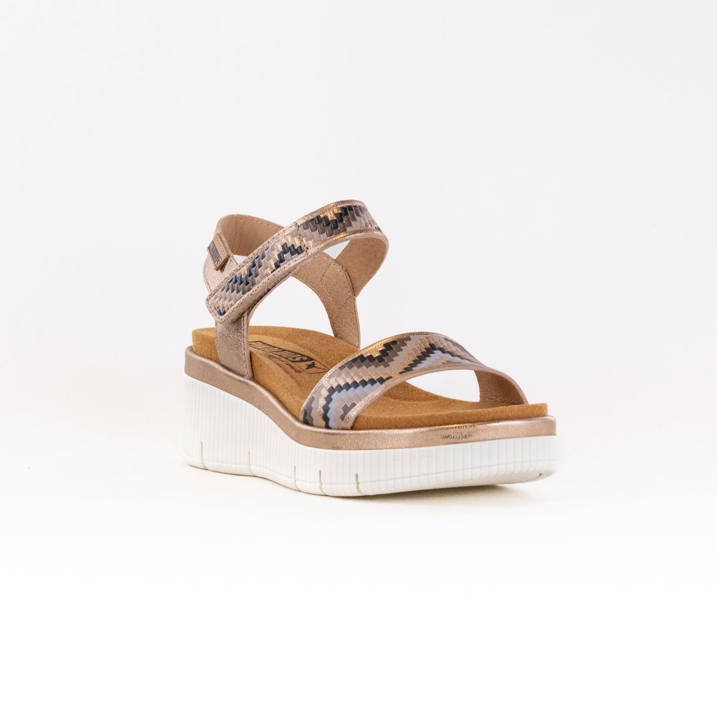 Women's Pikolinos Gomera Champagne Pattern Wedge Sandals with Extra Comfort
