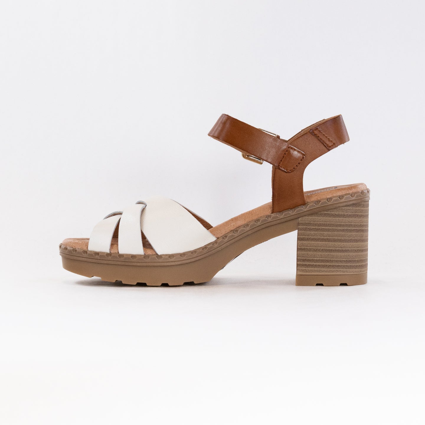 Pikolinos Women's Canarias W8W-1778 Mid Heel Sandals in Nata