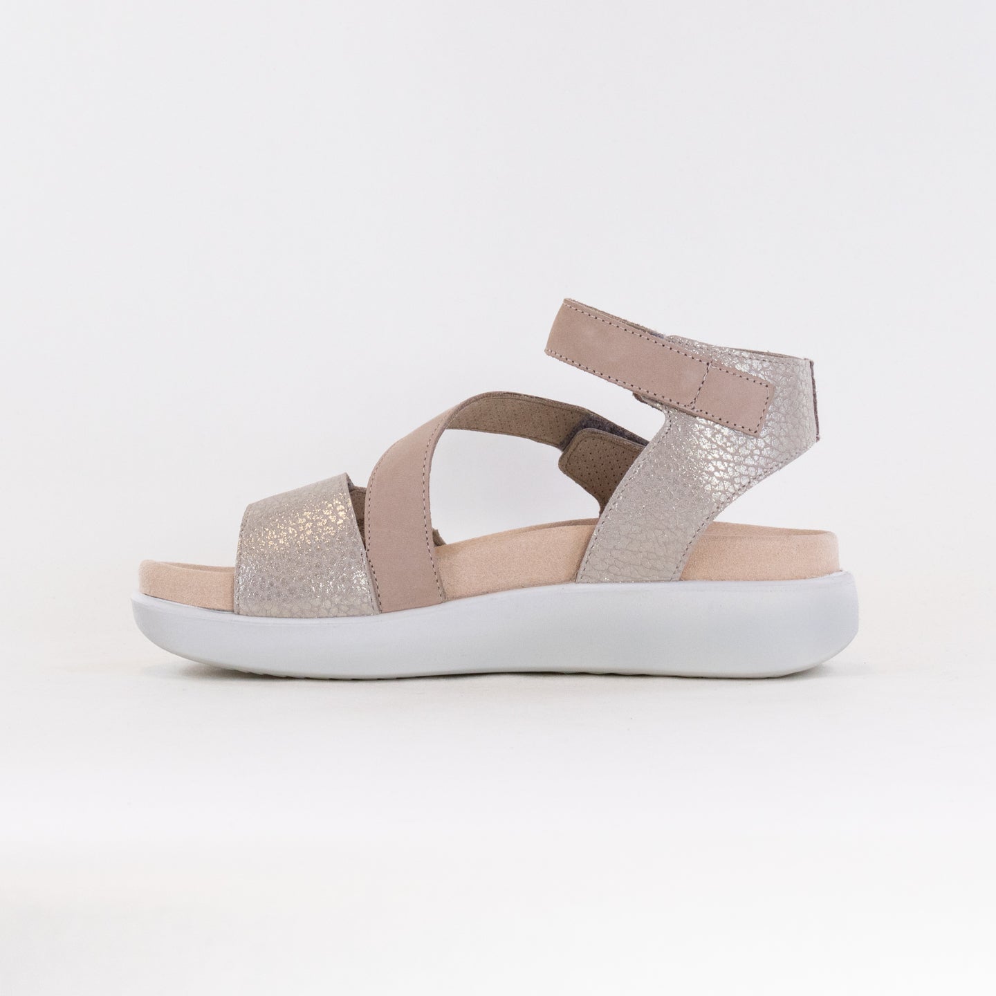 Women's Gold Romika Borneo 07 Asymmetric Strap Sandals