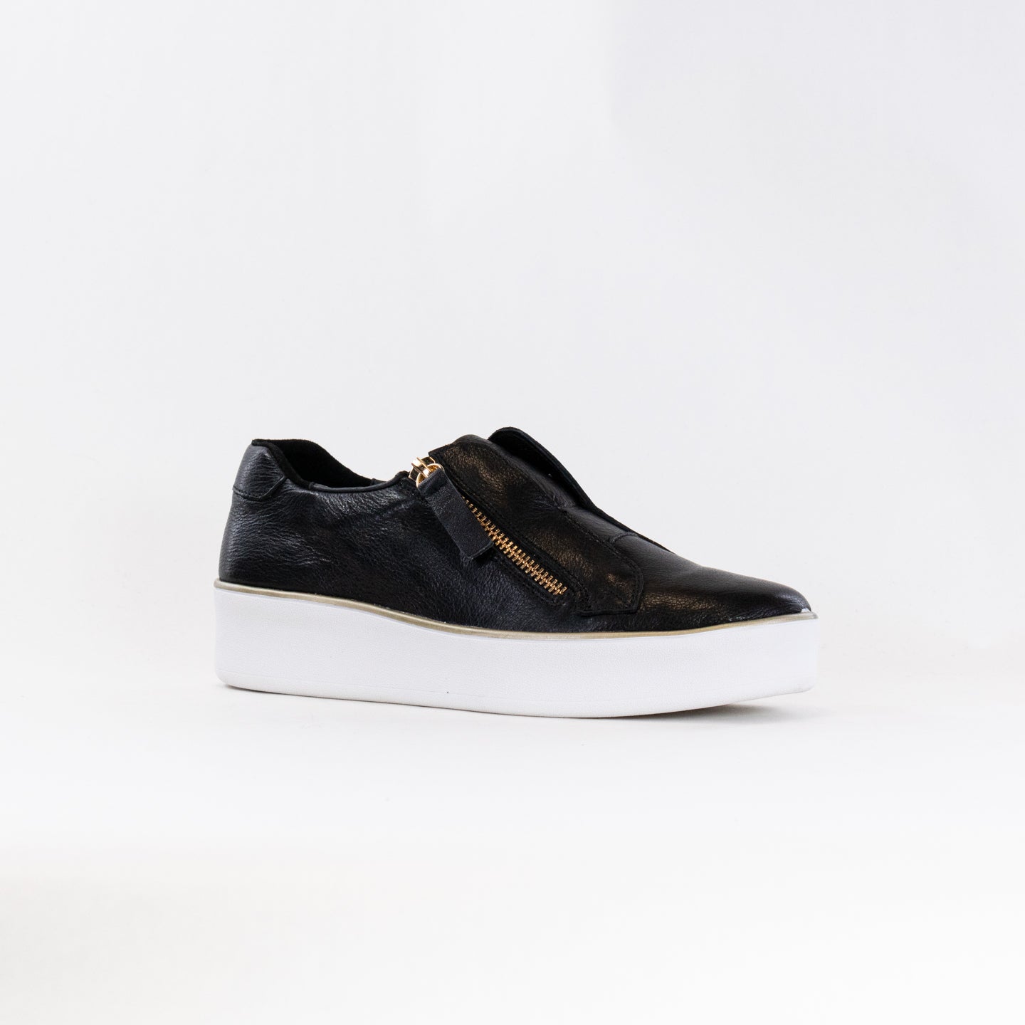 Black Women's Ziera Zikta Leather Orthotic-friendly Sneakers