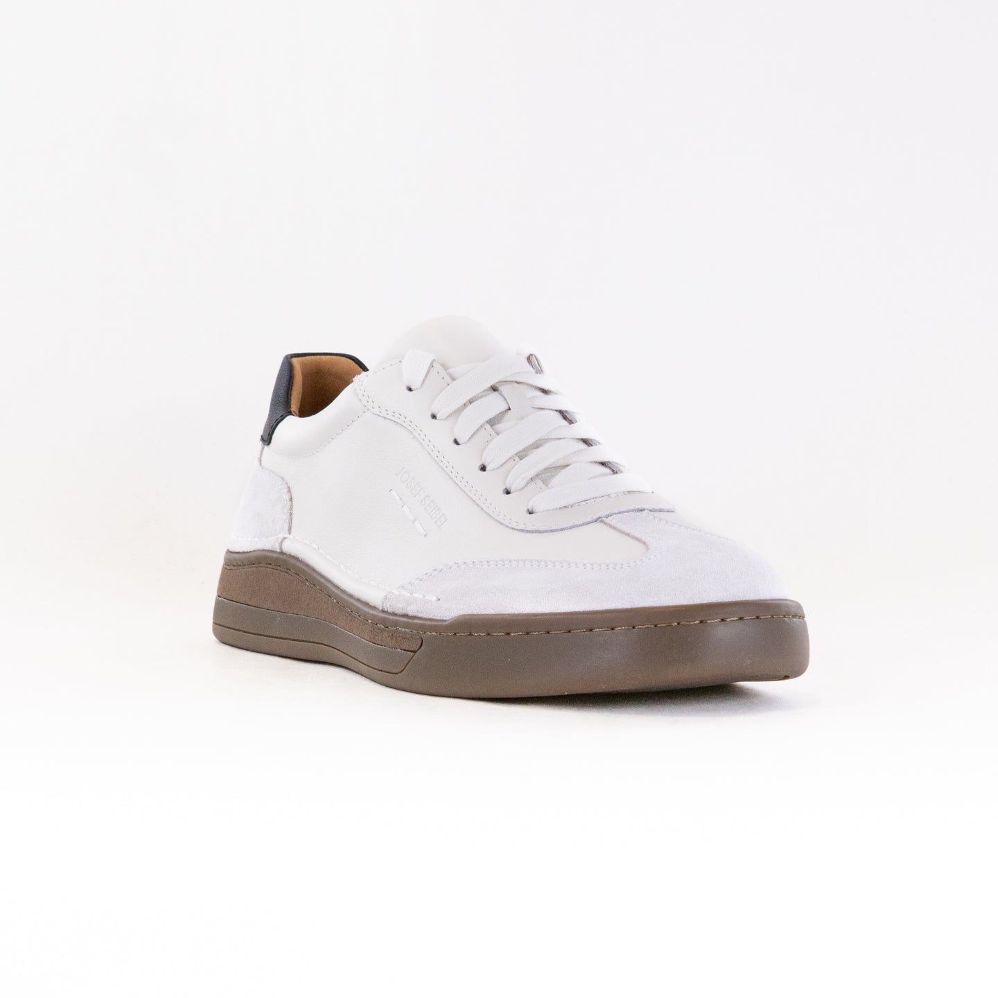 Josef Seibel Men's Premium White Leather Cleve 07 Sneakers