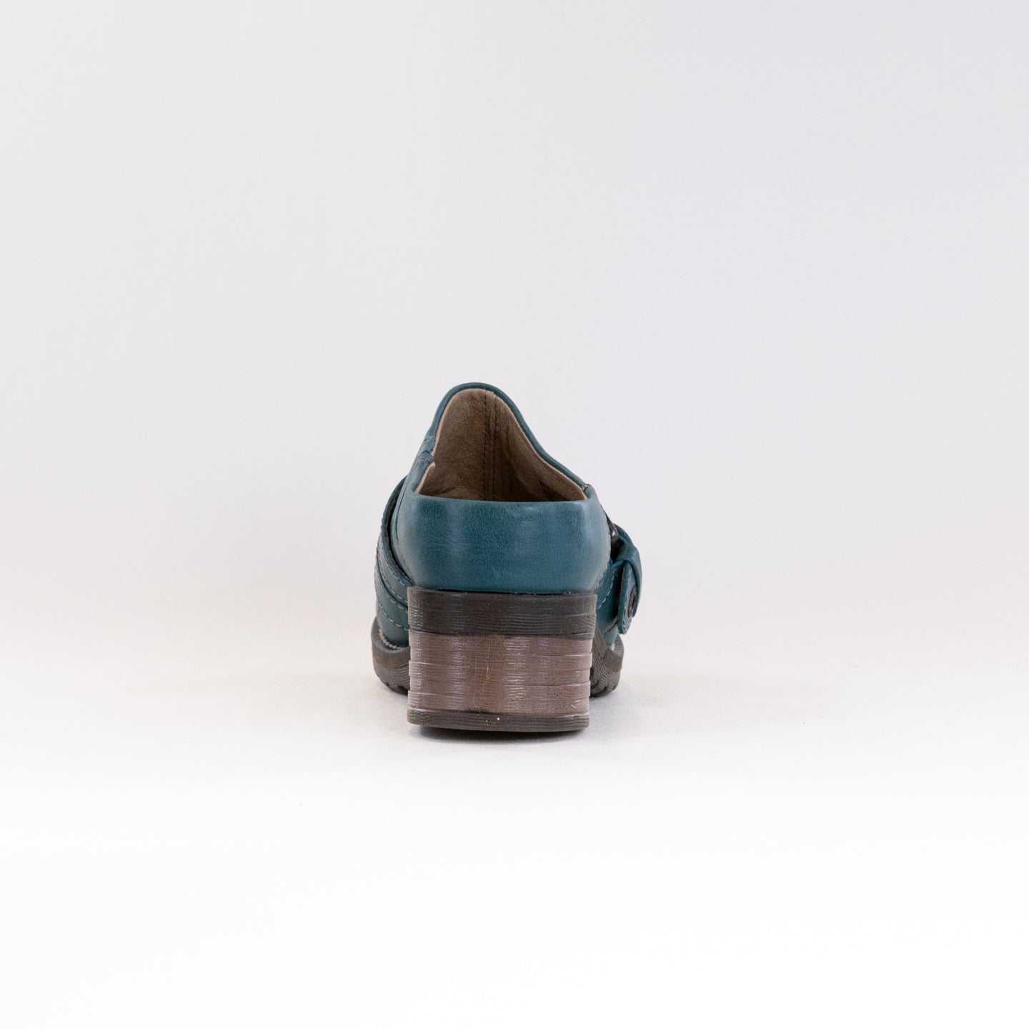 Women's Stylish Teal Leather Dromedaris Karina Summer Clogs
