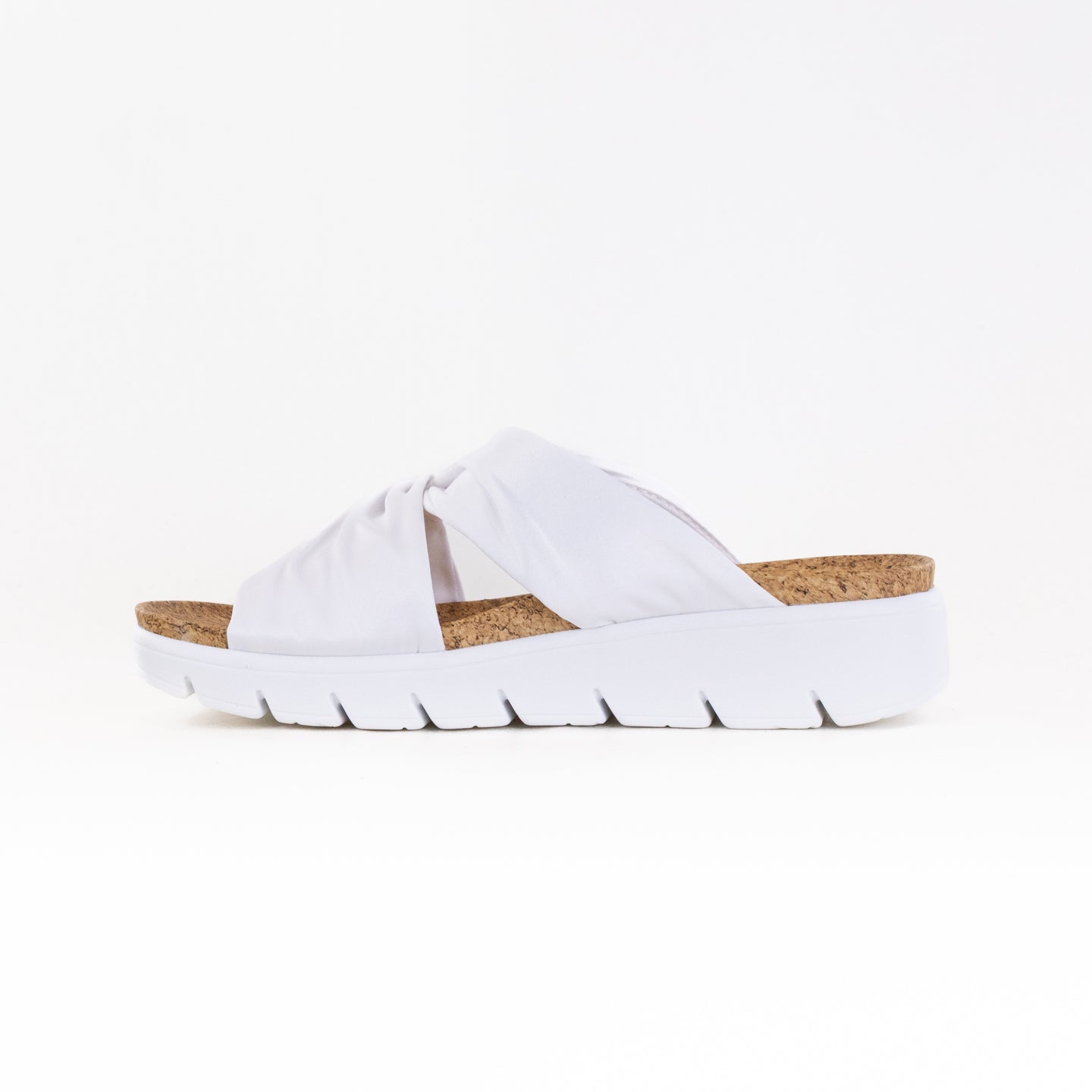 Women's Elegant White Alegria Rylie Knotted Slides