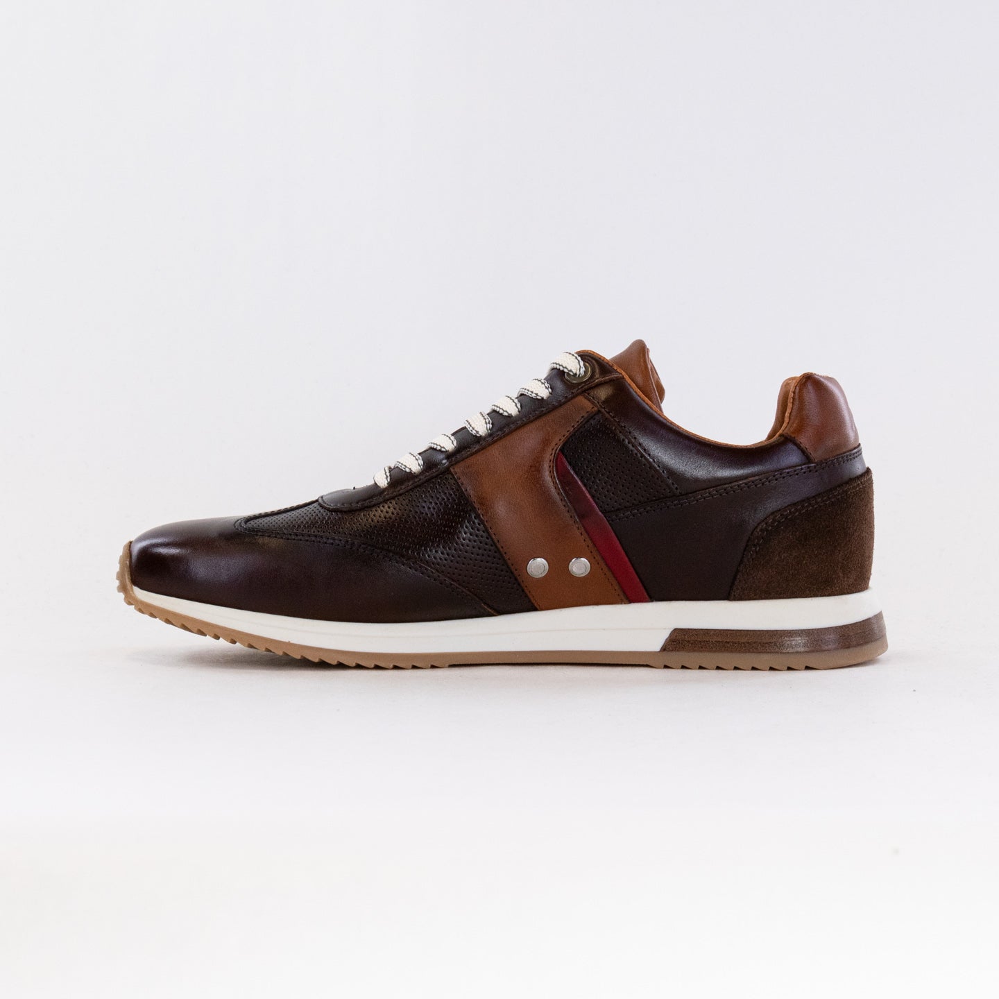 Men's Ambitious and Stylish Slow Classic Leather Sneakers by TD Moro in Dark Brown