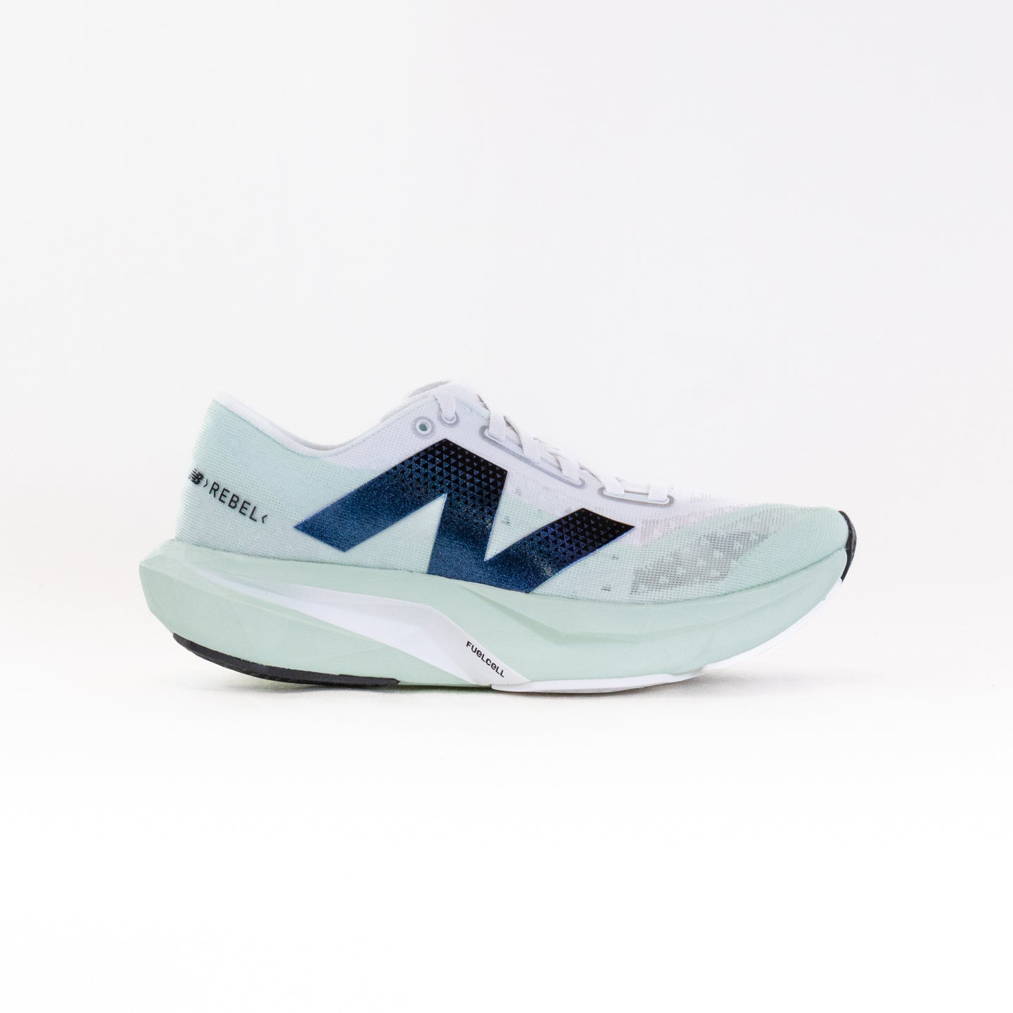 New Balance Women's FuelCell Rebel v4 Running Shoes in Green and White Color Scheme