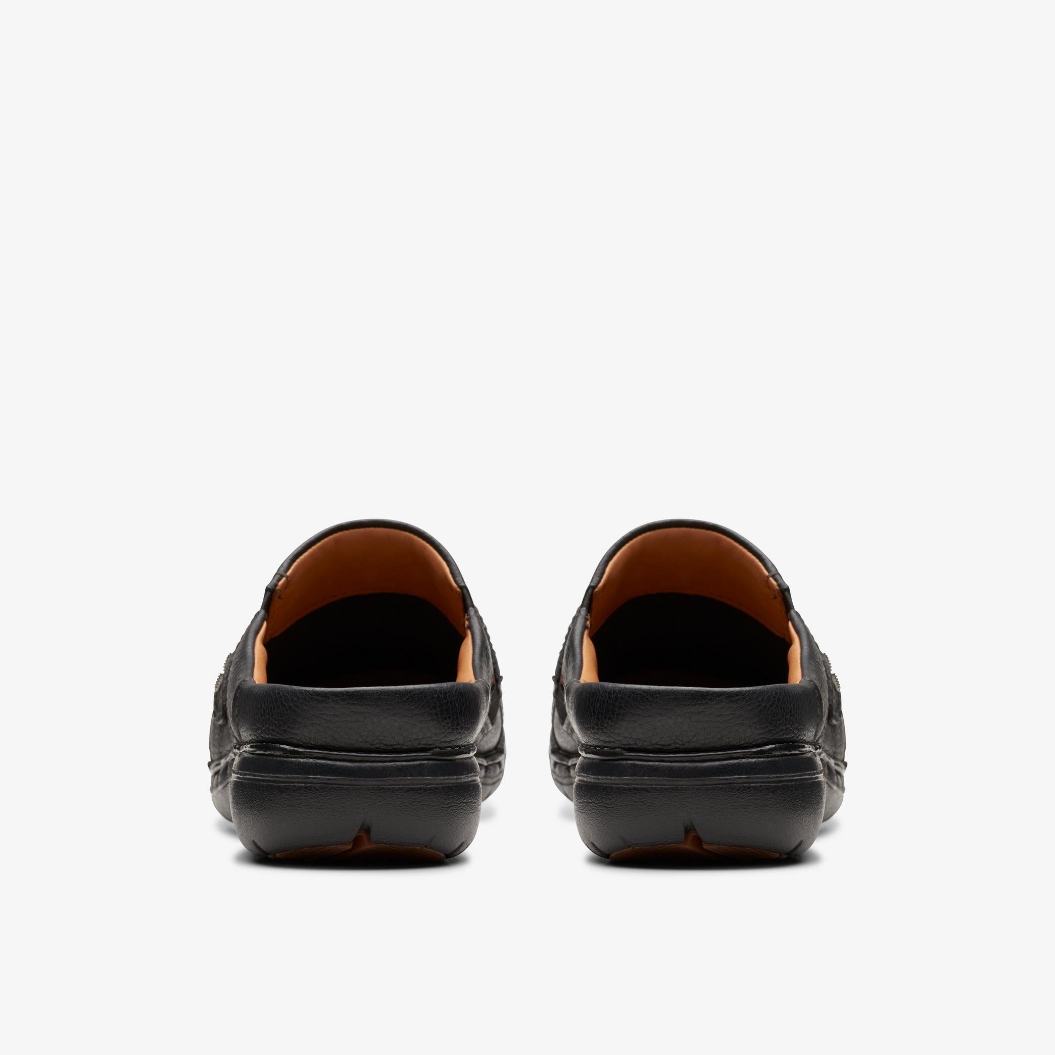 Women's Clark's Un Loop Ease - Stylish Black Leather Mules