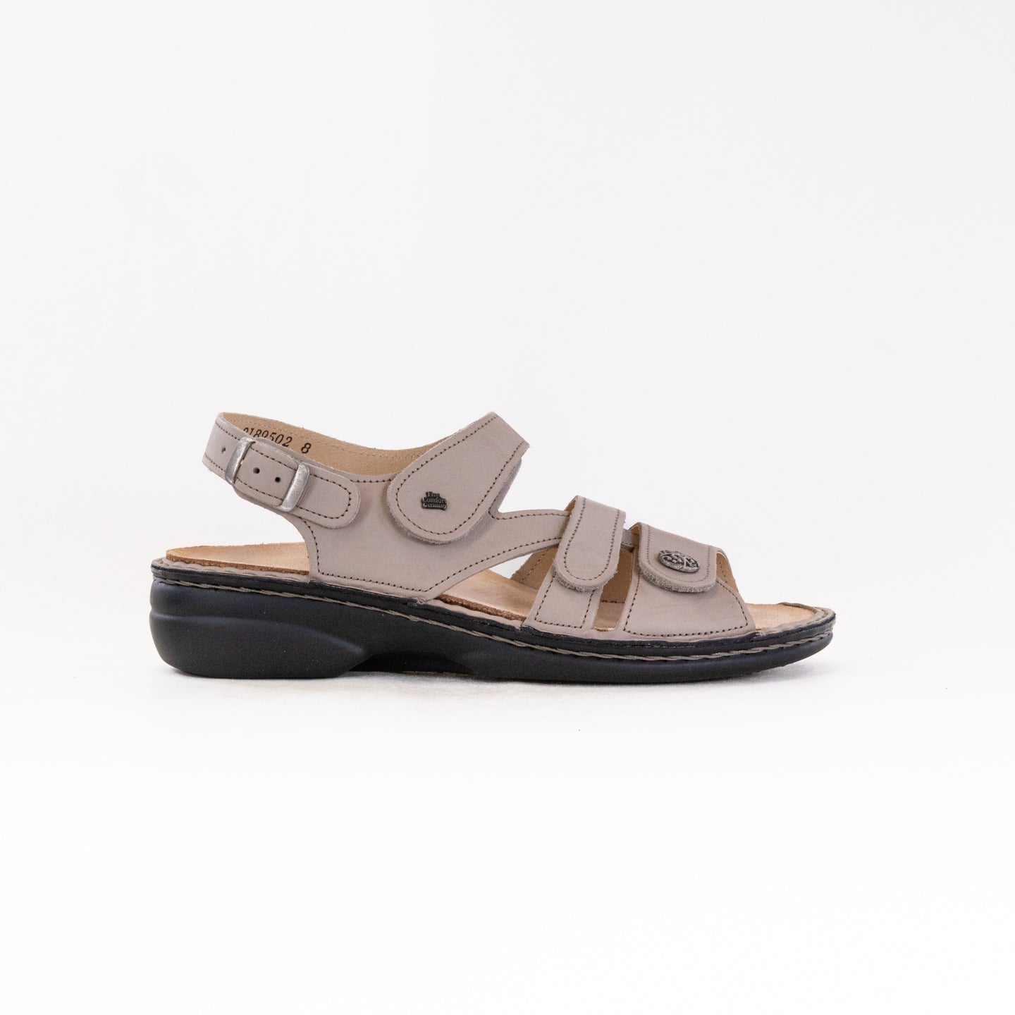 Finn Comfort Women's Gomera - S Taupe Adjustable Strap Leather Shoes