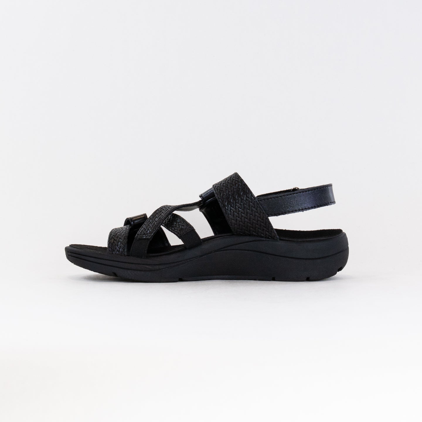 Drew Serenity Women's Comfortable Black Sandals with Removable Insole