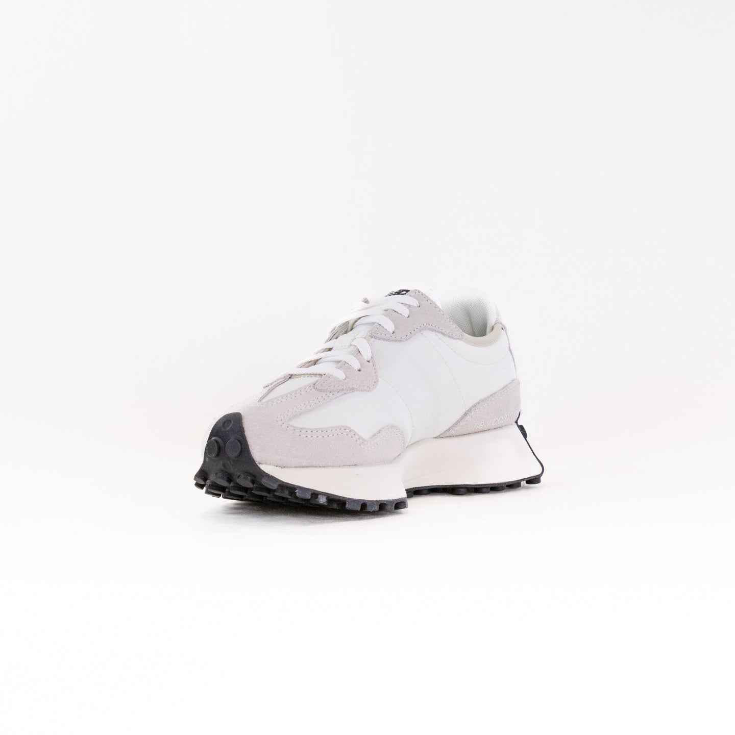 New Balance Women's 327 Running Shoes in Sea Salt, White and Black Color Combination