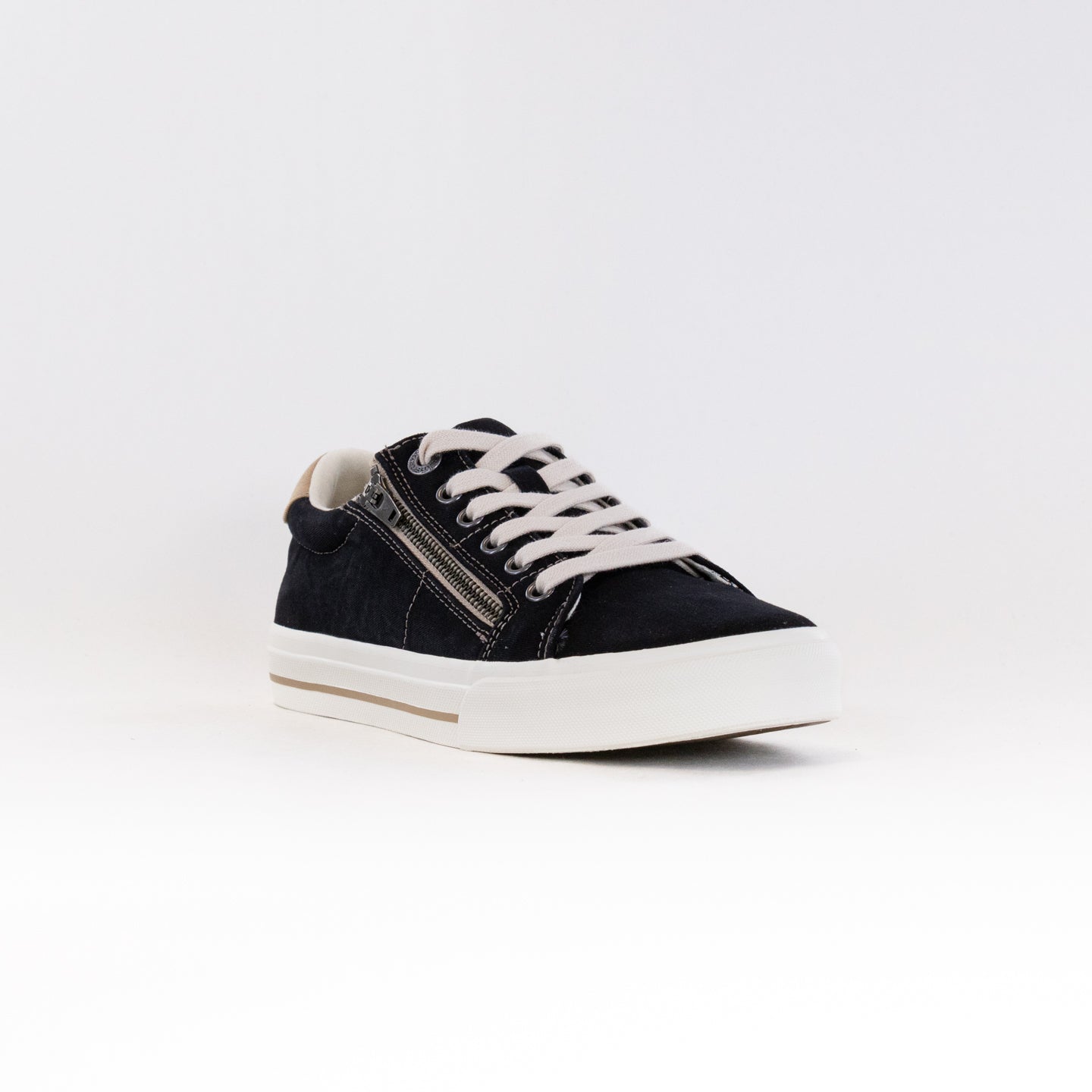 Distressed Black/Tan Taos Z Soul Women's Stylish Canvas Sneakers