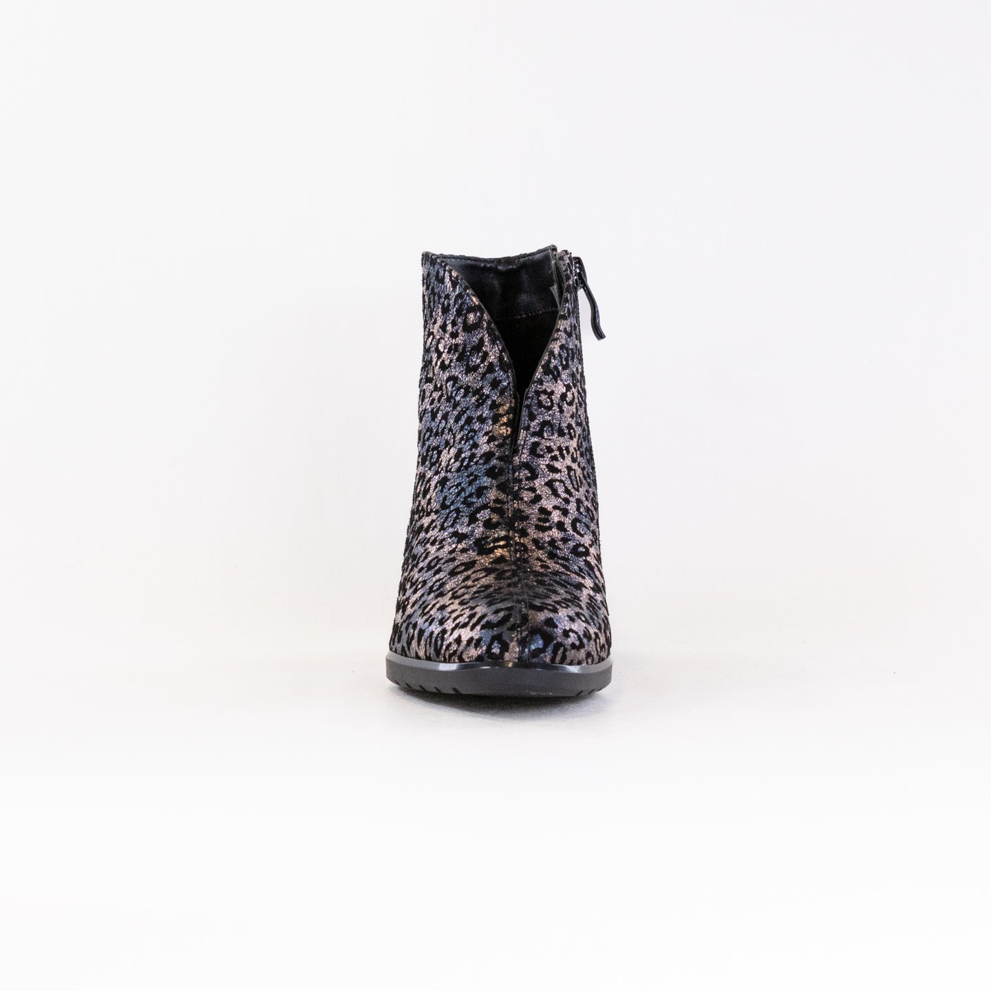 Stylish Ara Oriel V-Cut Ankle Booties in Titan Metallic Suede for Fashionable Women
