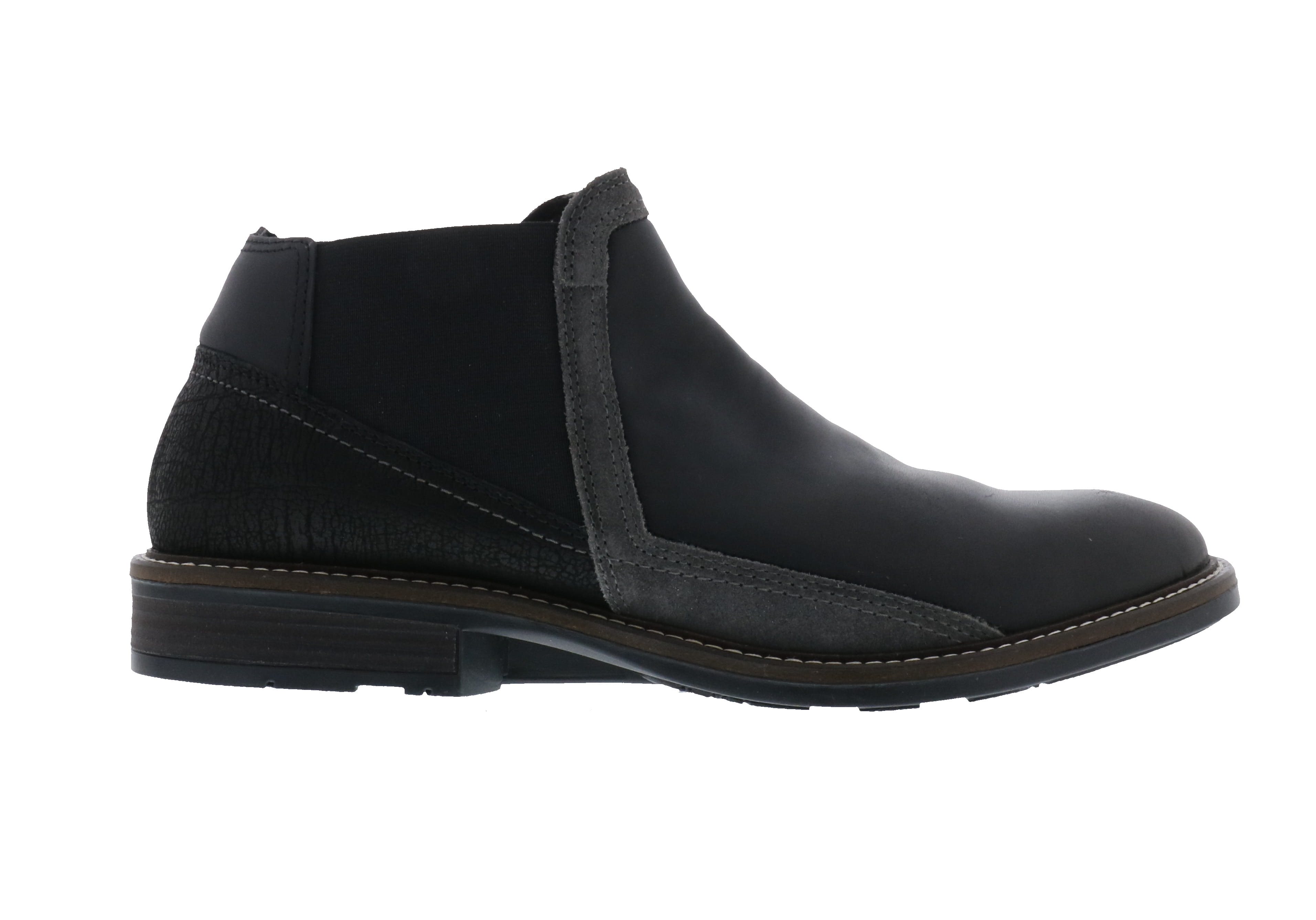 Naot Men's Black Grey Combo Stylish Ankle Business Boots