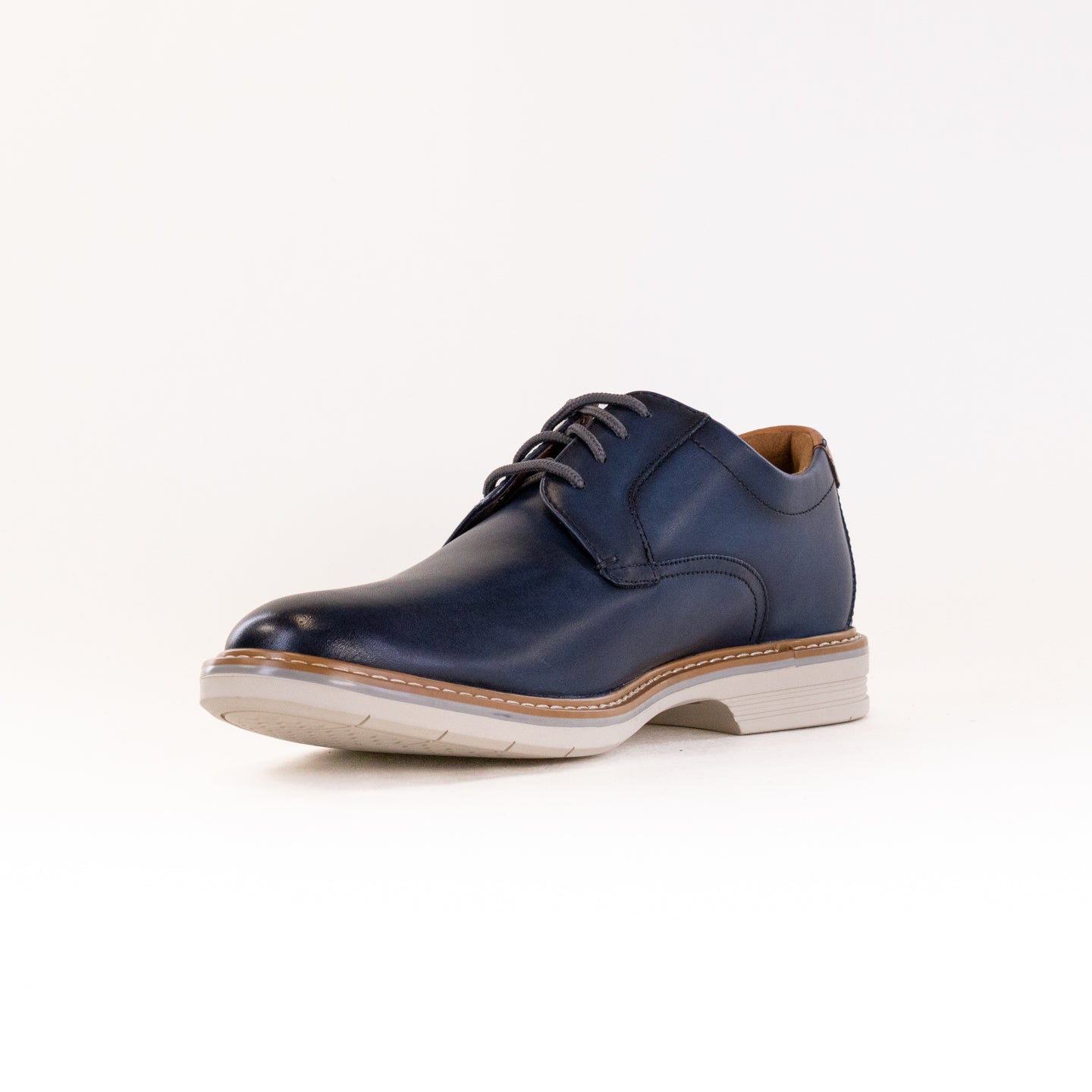 Florsheim Men's Navy Leather Norwalk Plain Toe Oxford Dress Shoes