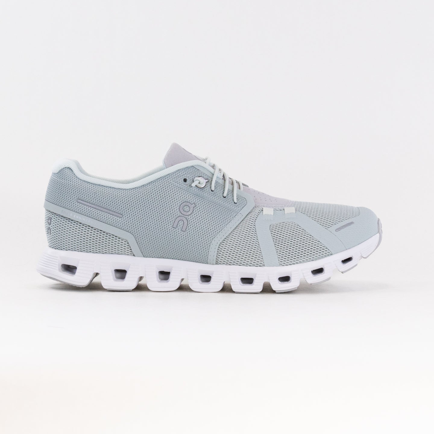 On Men's Cloud 5 Running Shoes in Glacier/Glacier Color