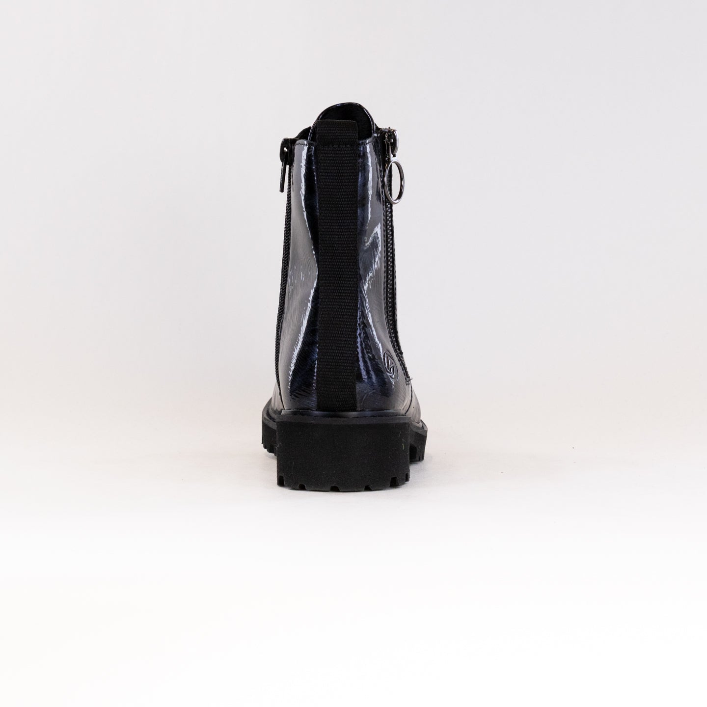 Blue Patent Women's Chunky-Heeled Remonte Marusha Boots