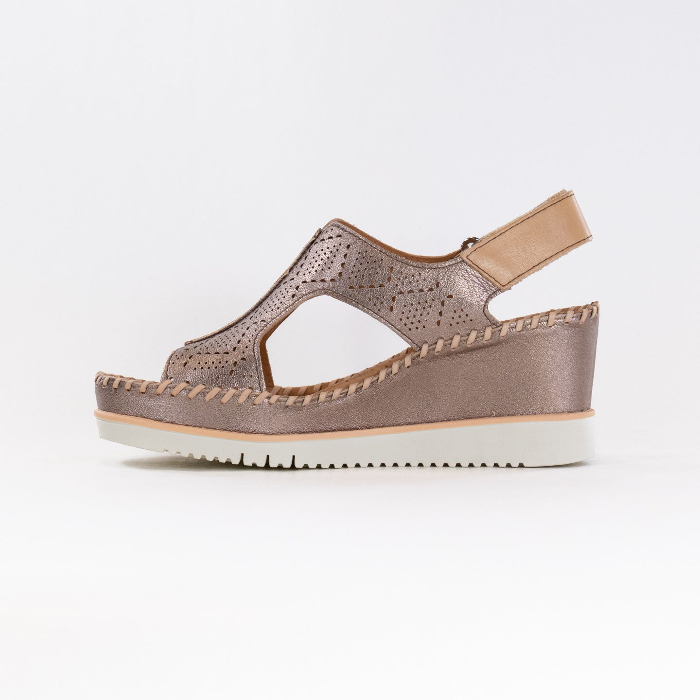 Pikolinos Aguadulce Women's Stone Sandals with Light Wedge Sole