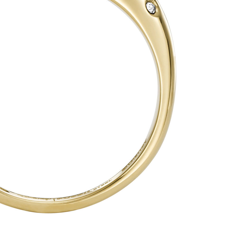 100th Disney Anniversary - Exquisite Disney Minnie Mouse Gold - Coated Stainless Steel Glass Crystal Bow - Shaped Domed Finger Ring