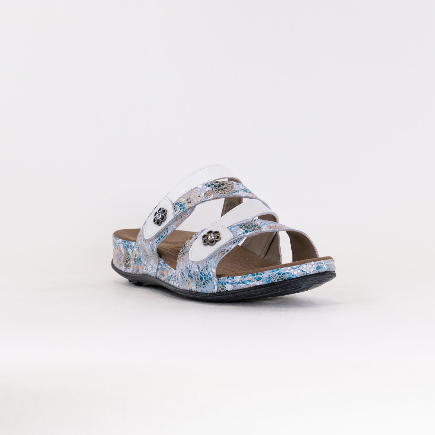 Romika Women's Sky Blue Fidschi 77 Premium Leather Sandals