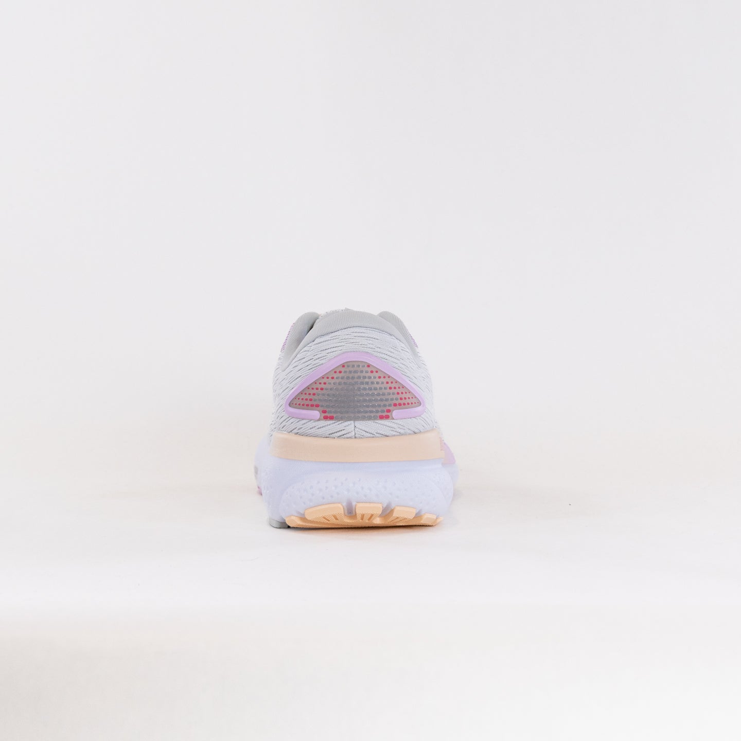 Women's Brooks Ghost 16 Running Shoes in White, Grey, and Orchid Colors
