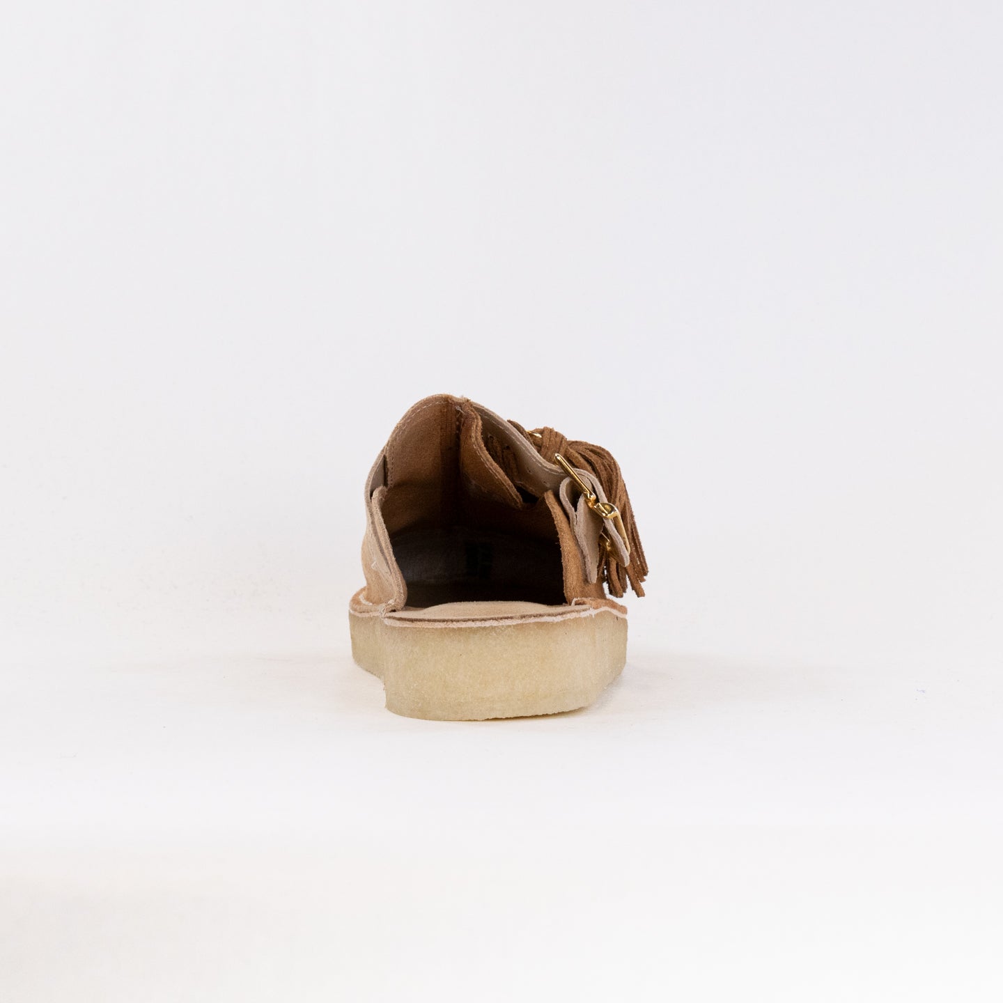 Women's Clarks Trek Mule in Light Tan Suede Combination