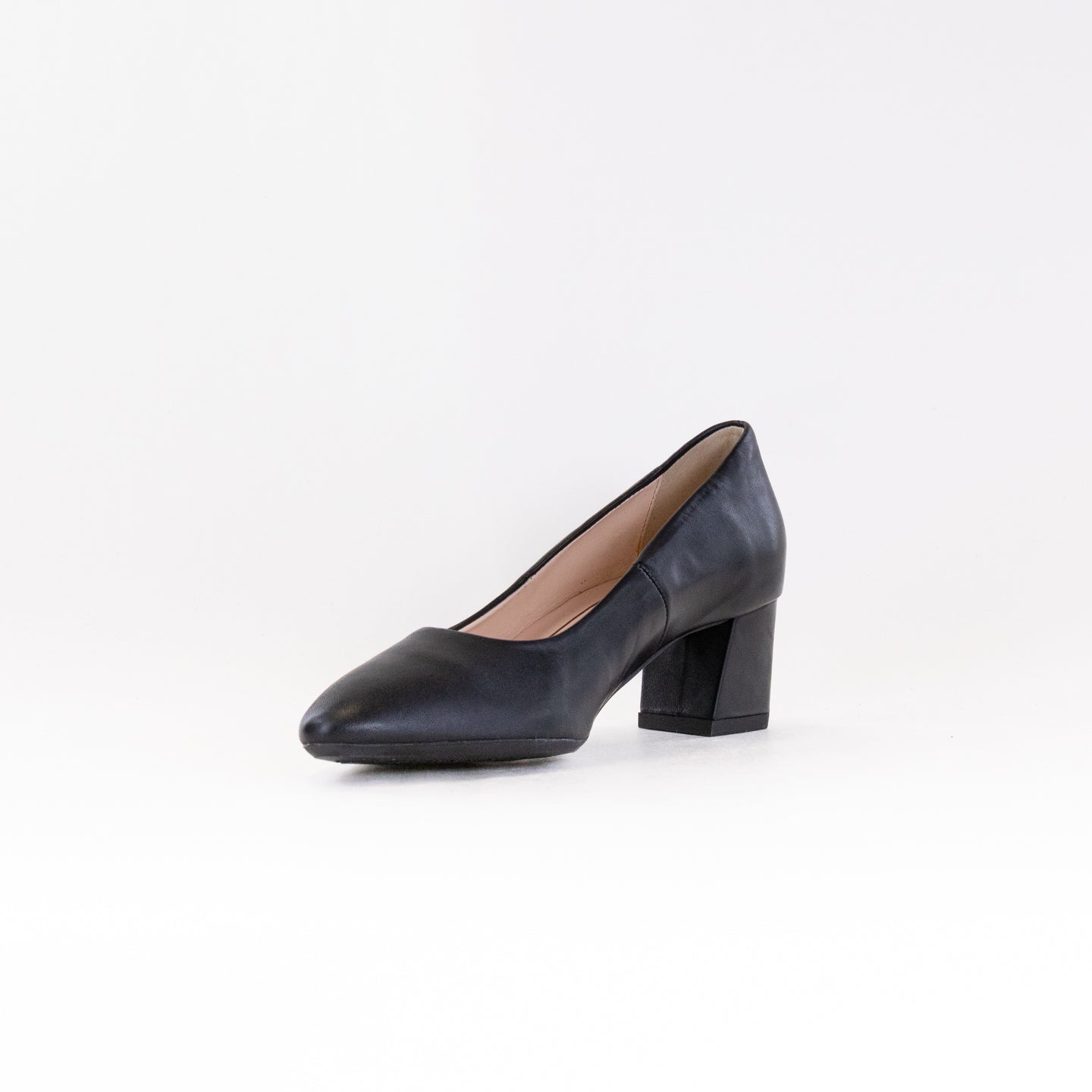 Women's Black Leather Ara Lichfield Comfort Pumps